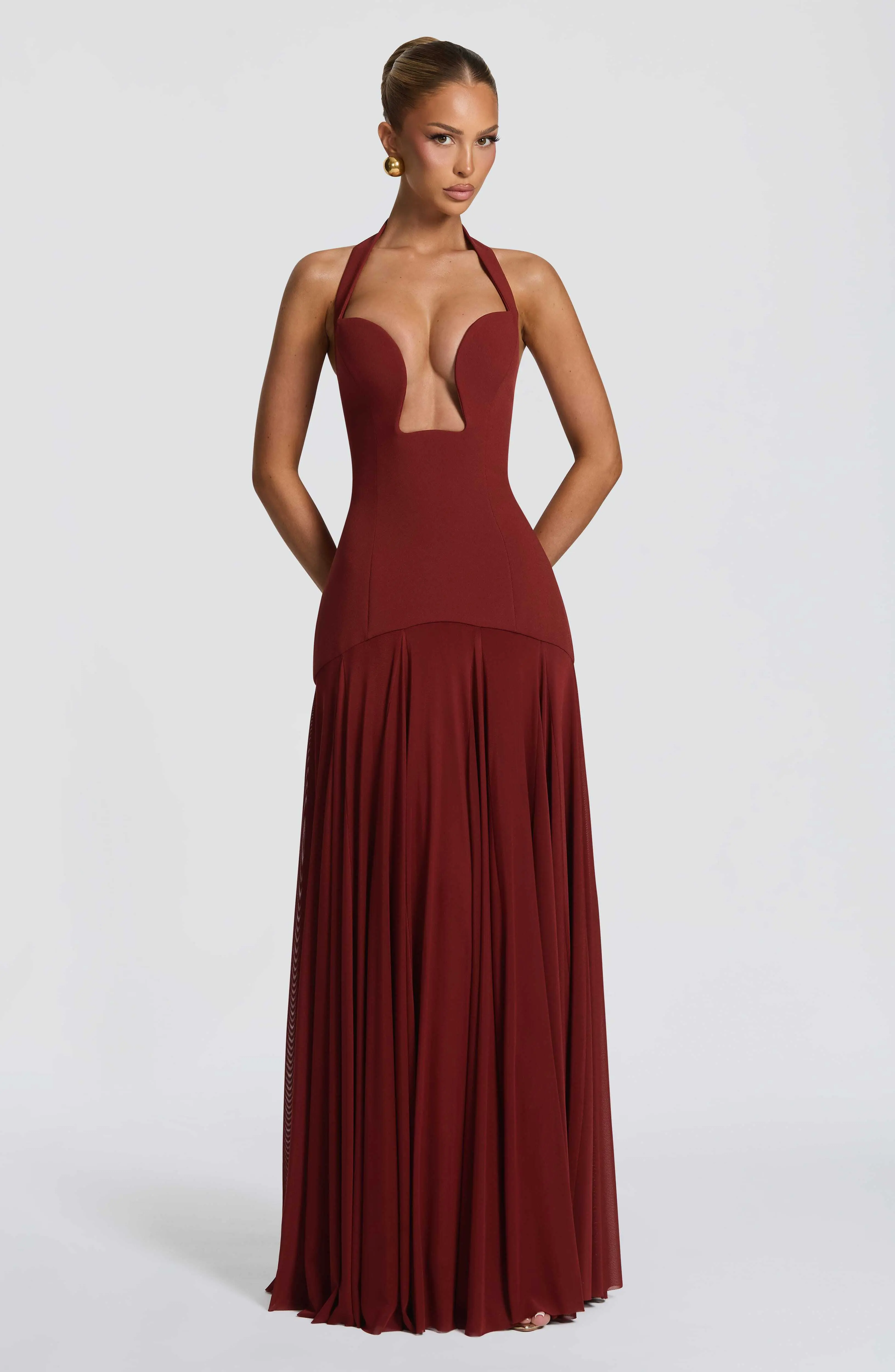 Cyrene Maxi Dress - Deep Rust