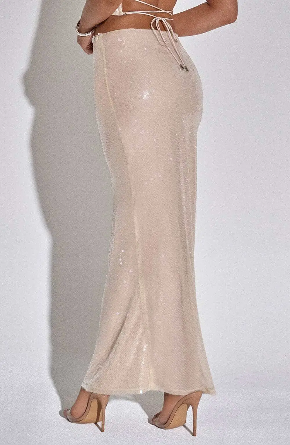 Larisa Maxi Skirt - Nude - Image 10