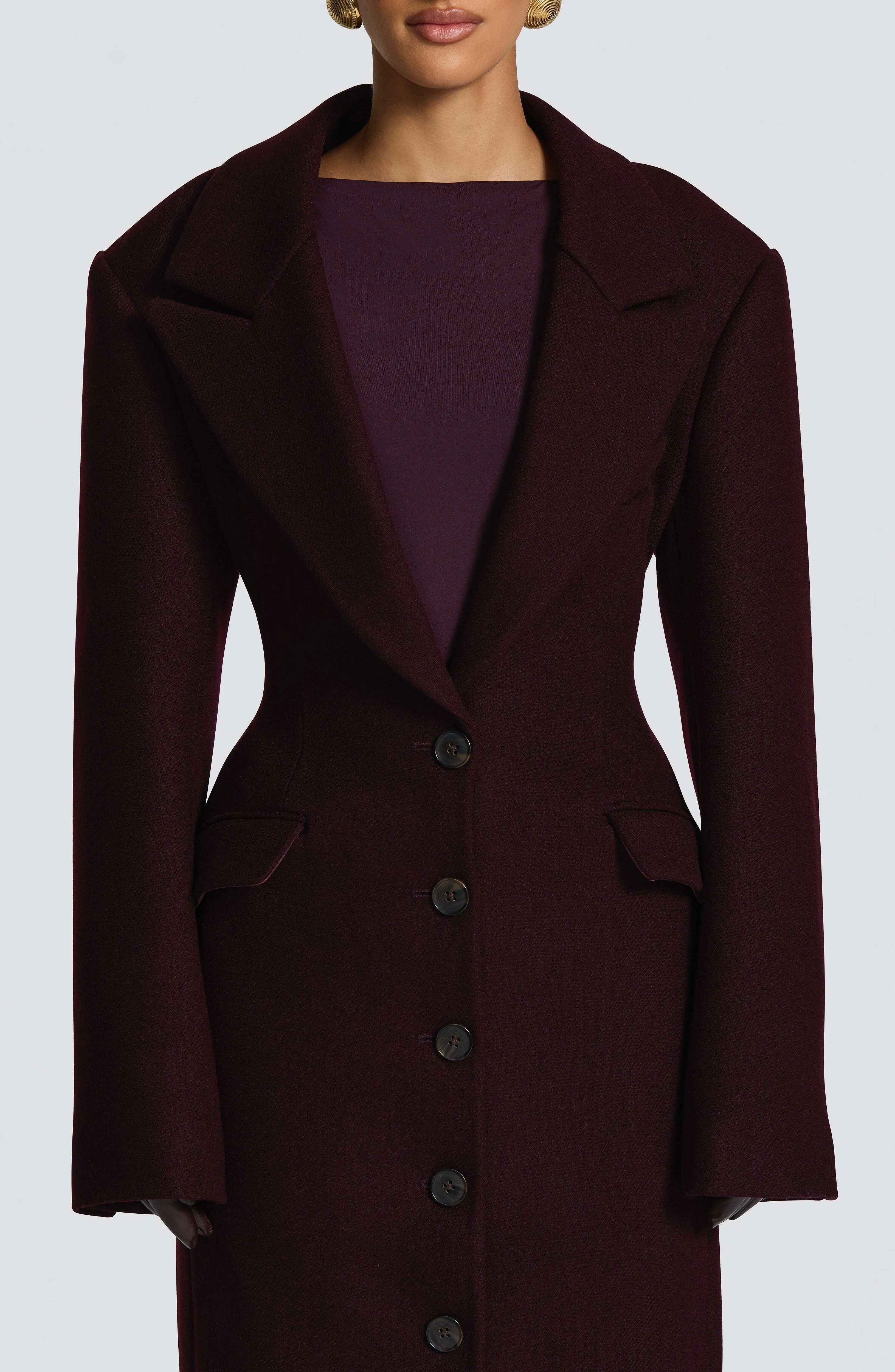 Ursula Coat - Plum - Image 7