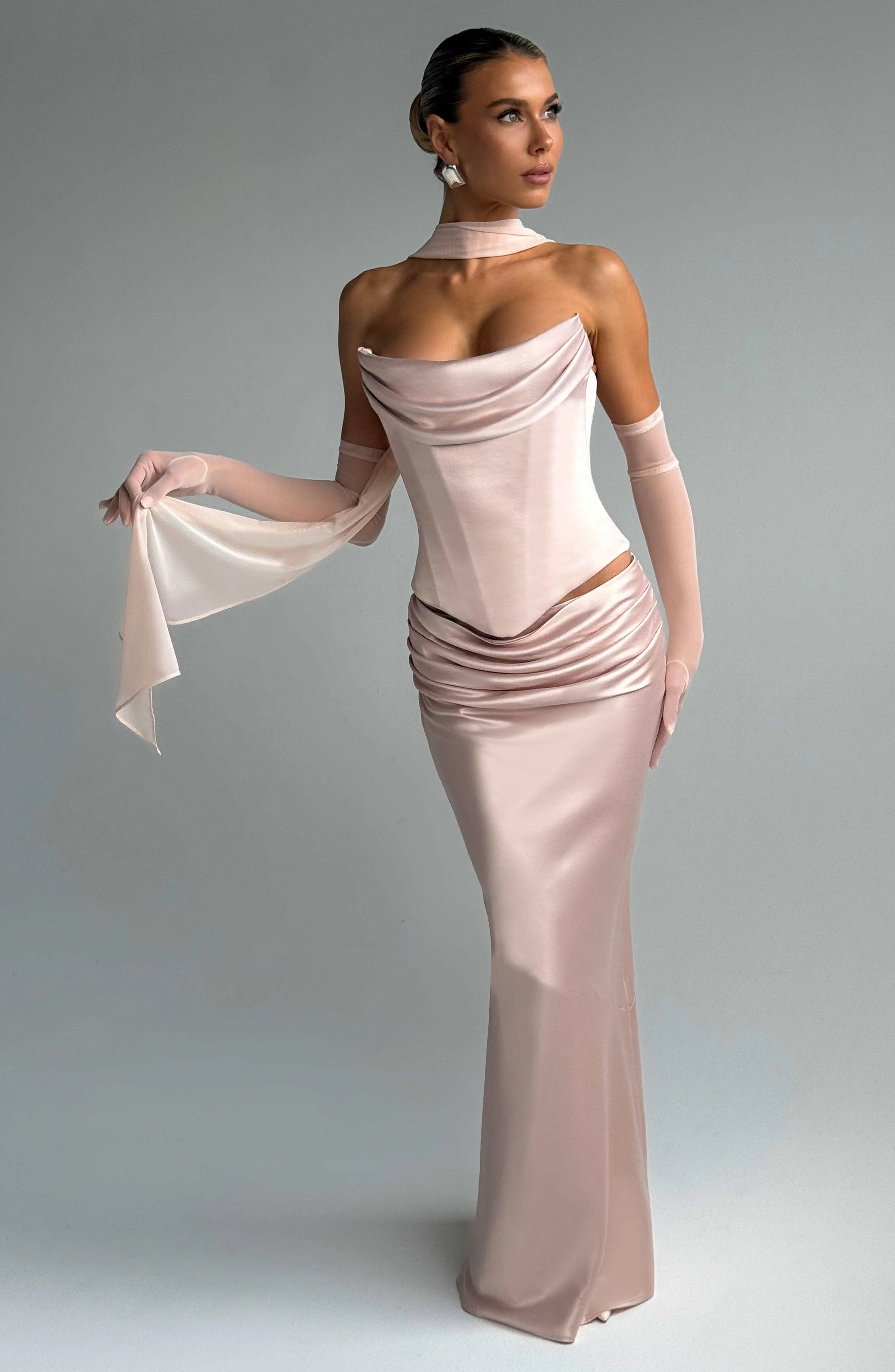 Bernadette Maxi Skirt - Soft Peach - Image 6