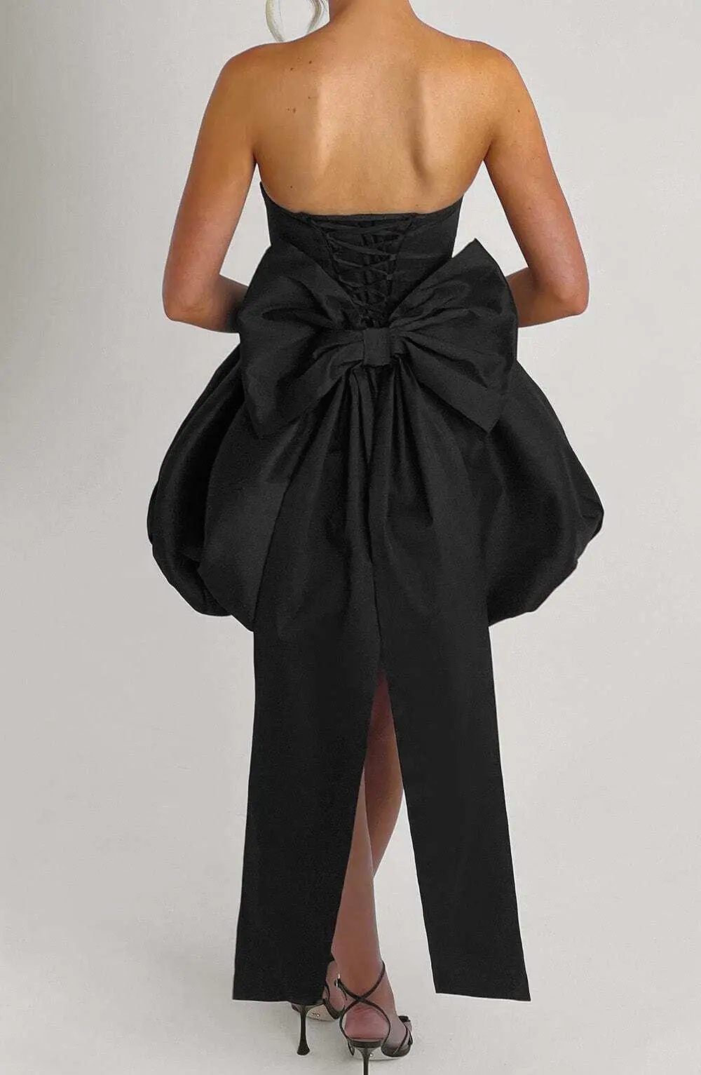 Lotus Mini Dress - Black - Image 10
