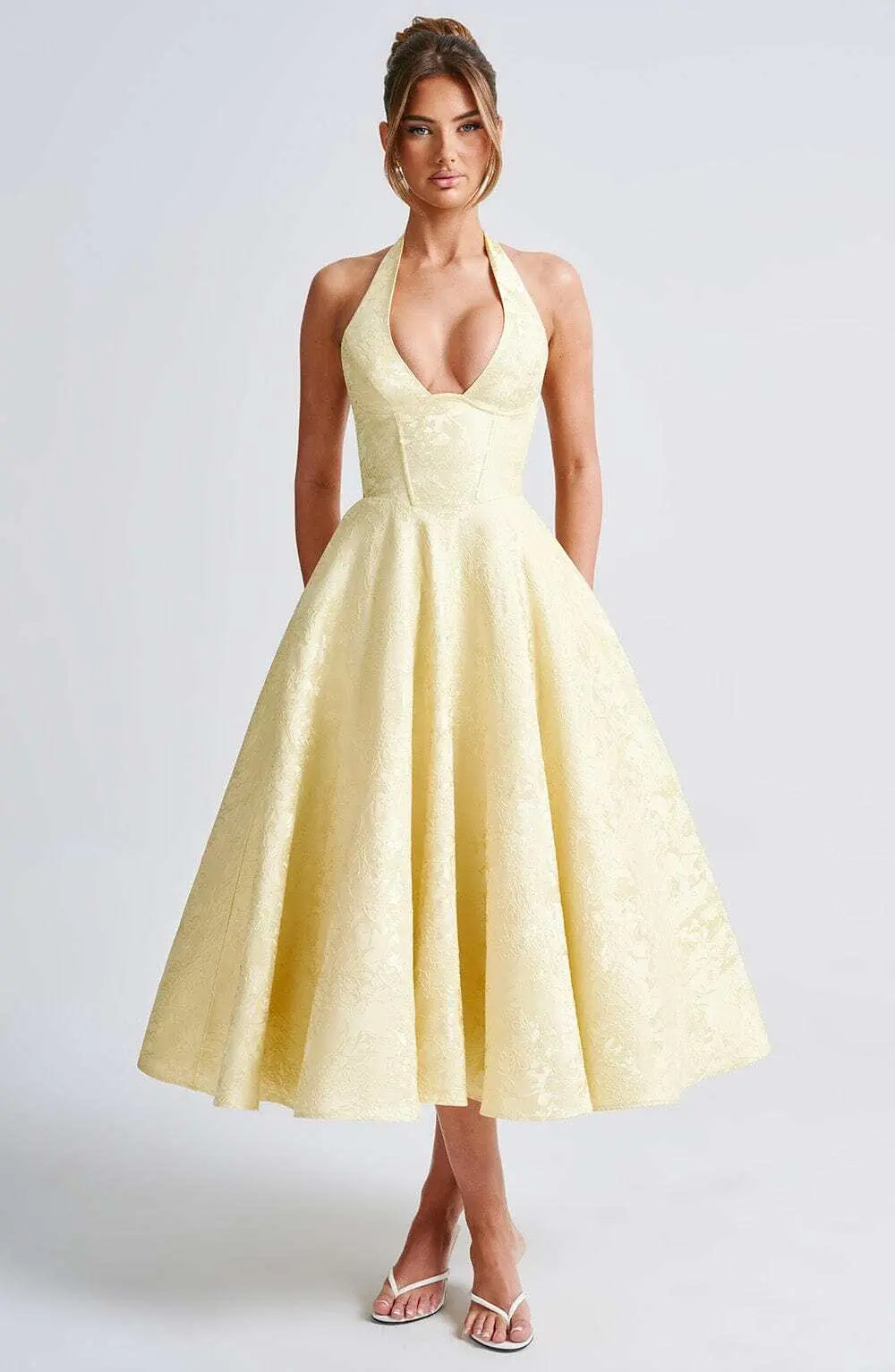 Effie Midi Dress - Lemon - Image 8