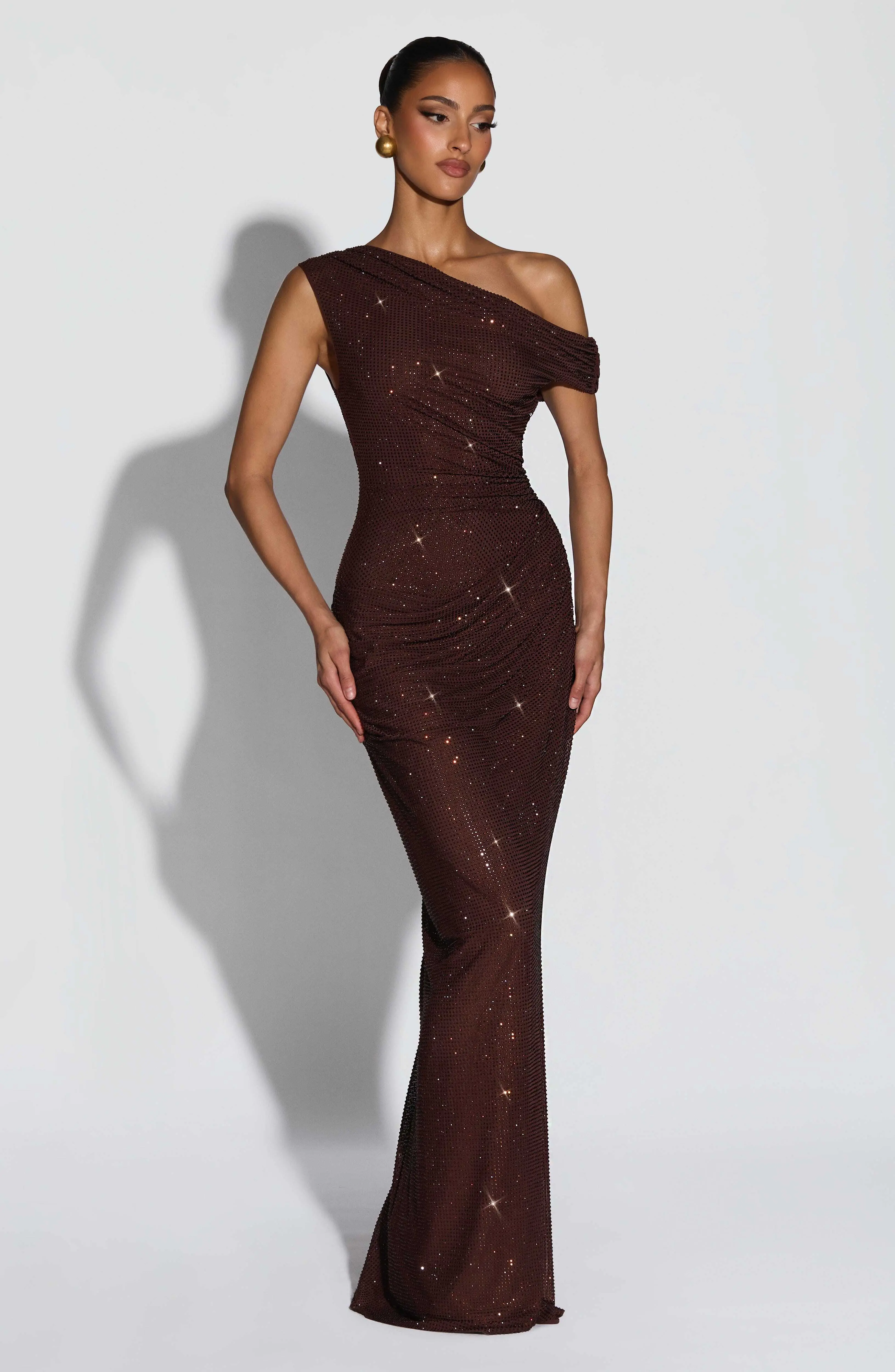 Ottilie Maxi Dress - Plum Brown - Image 2
