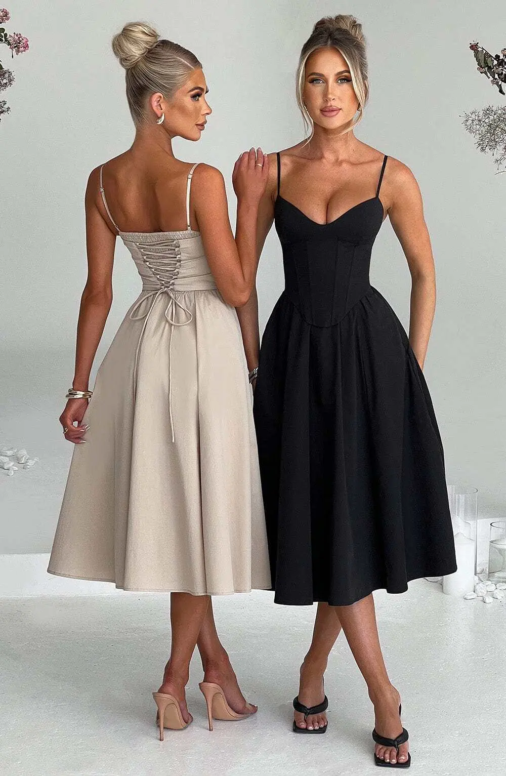 Mariella Midi Dress - Black - Image 6