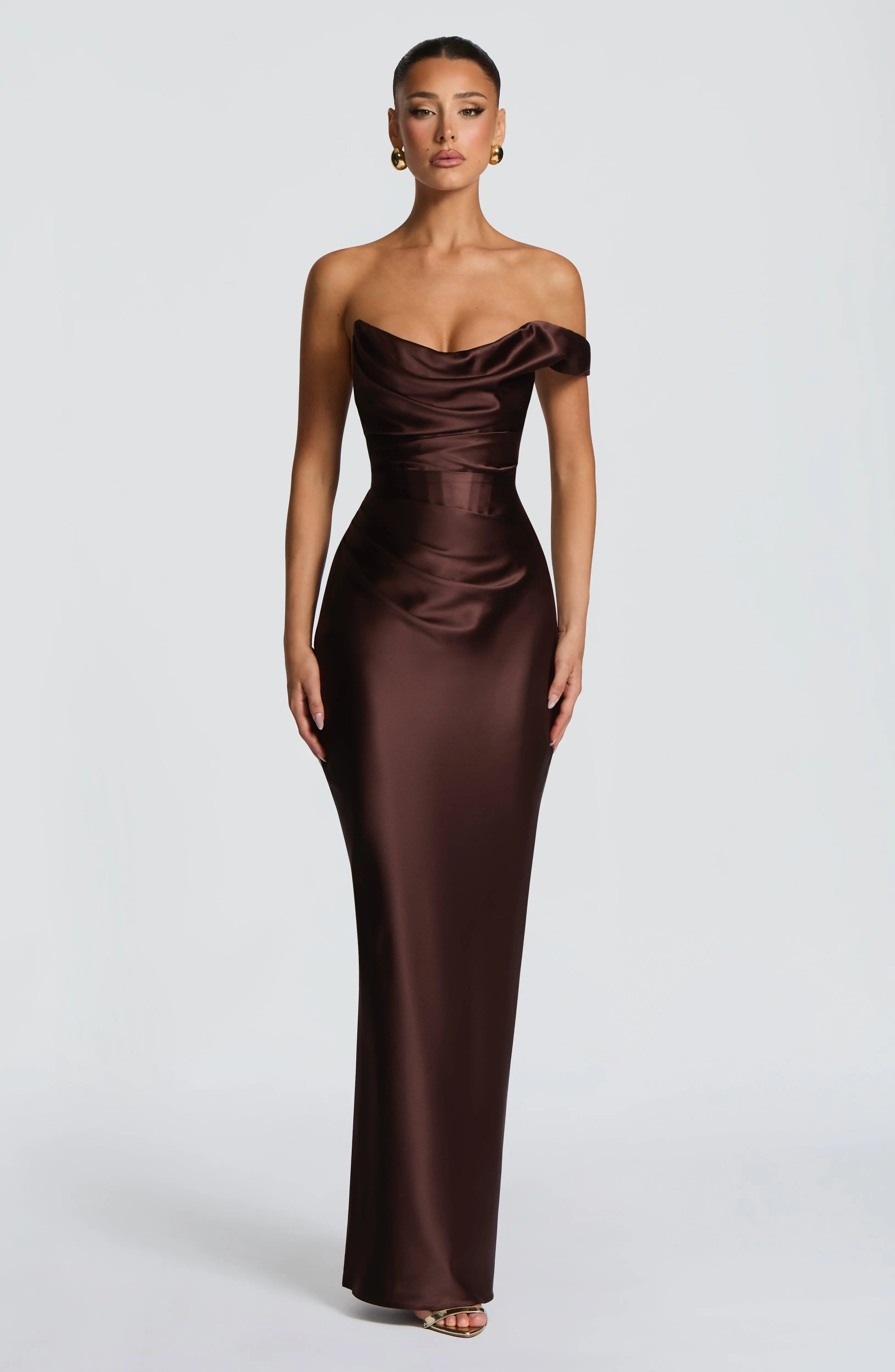 Thalassa Maxi Dress - Plum Brown - Image 2