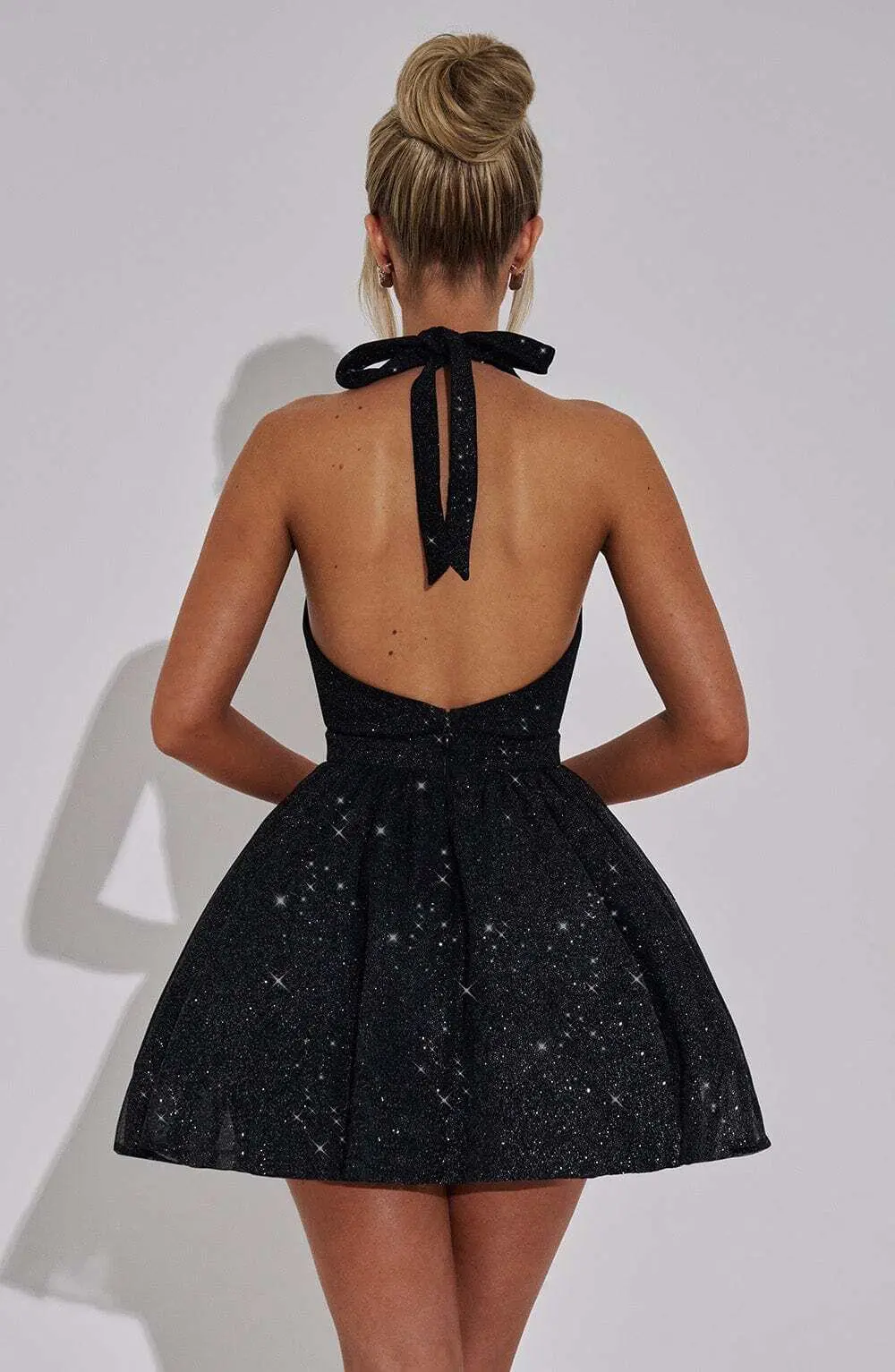 Pippa Mini Dress - Black Sparkle - Image 2