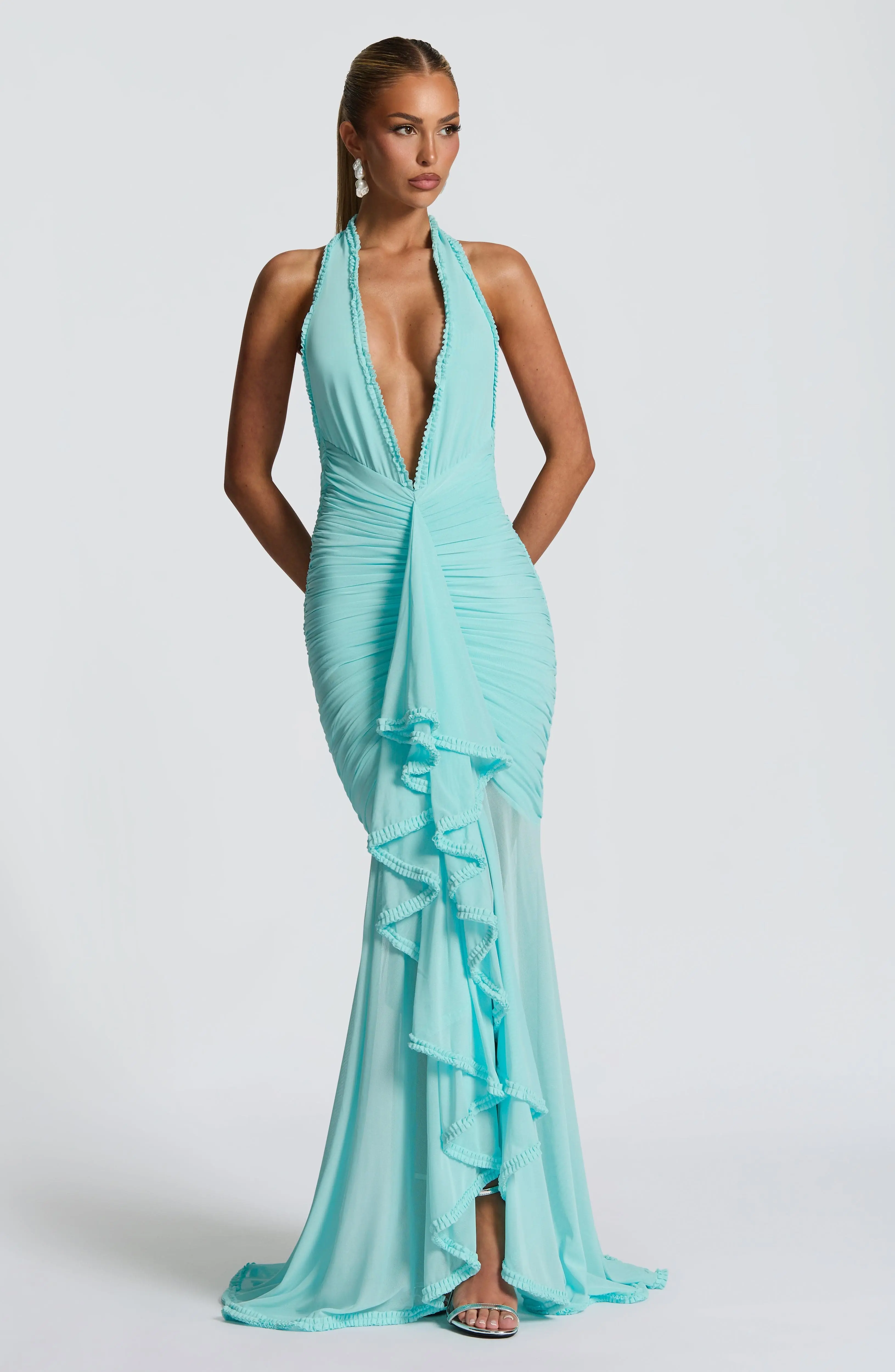 Janessa Maxi Dress - Aqua - Image 8