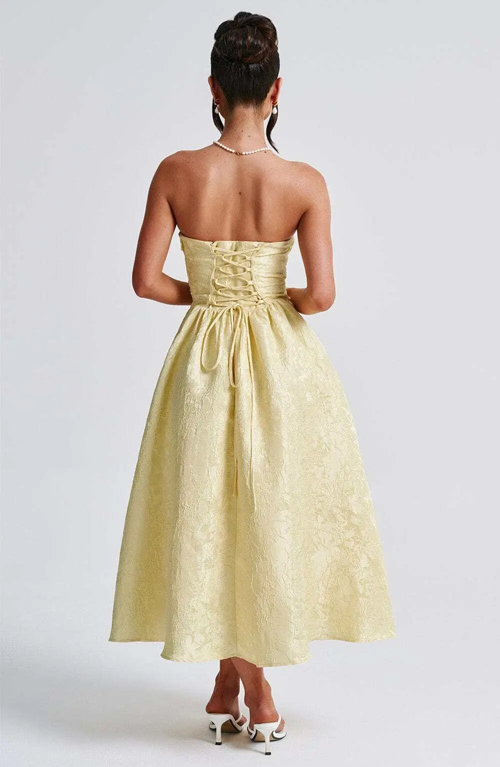 Saoirse Midi Dress - Lemon - Image 7