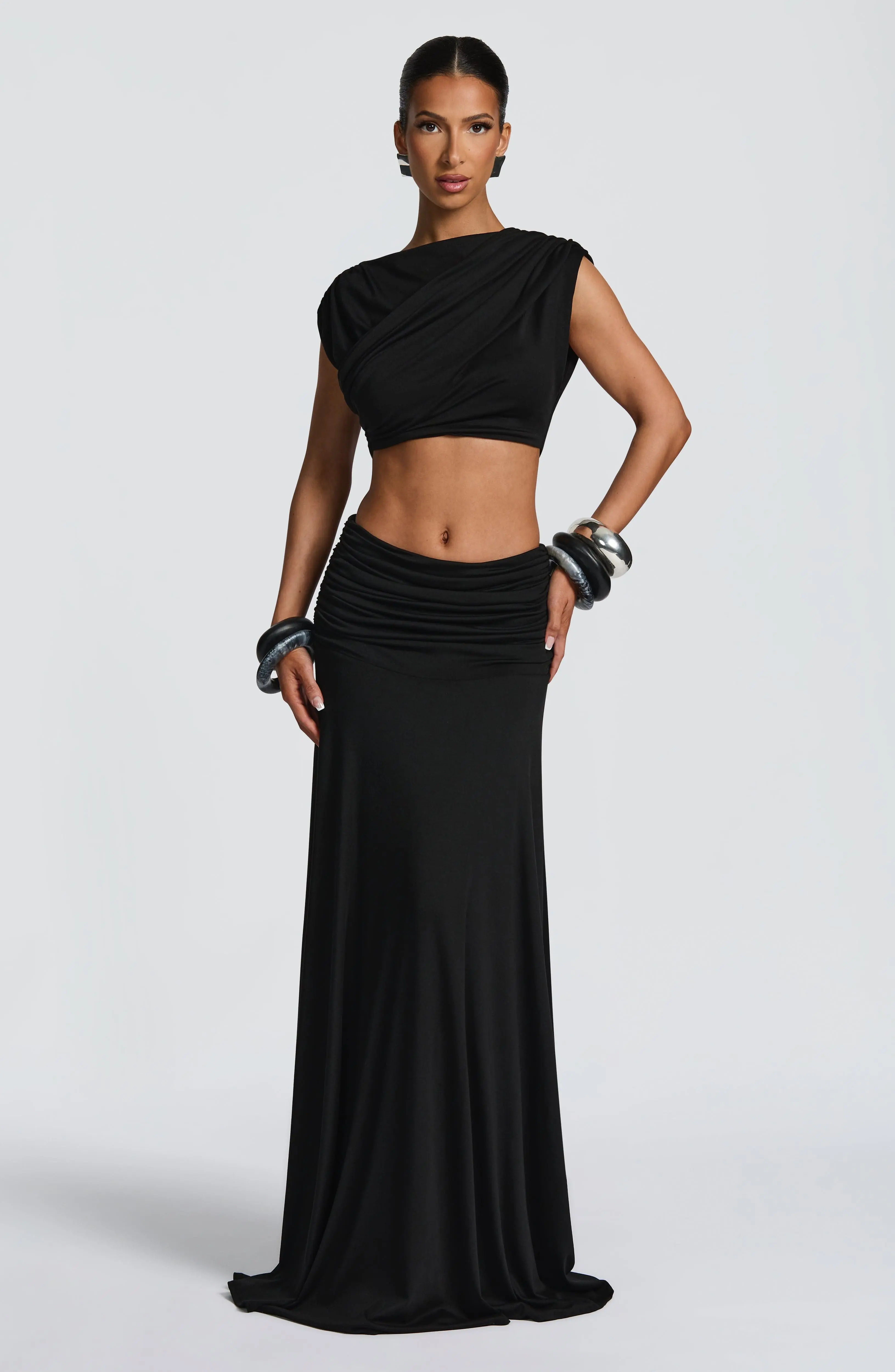 Paige Maxi Skirt - Black - Image 10