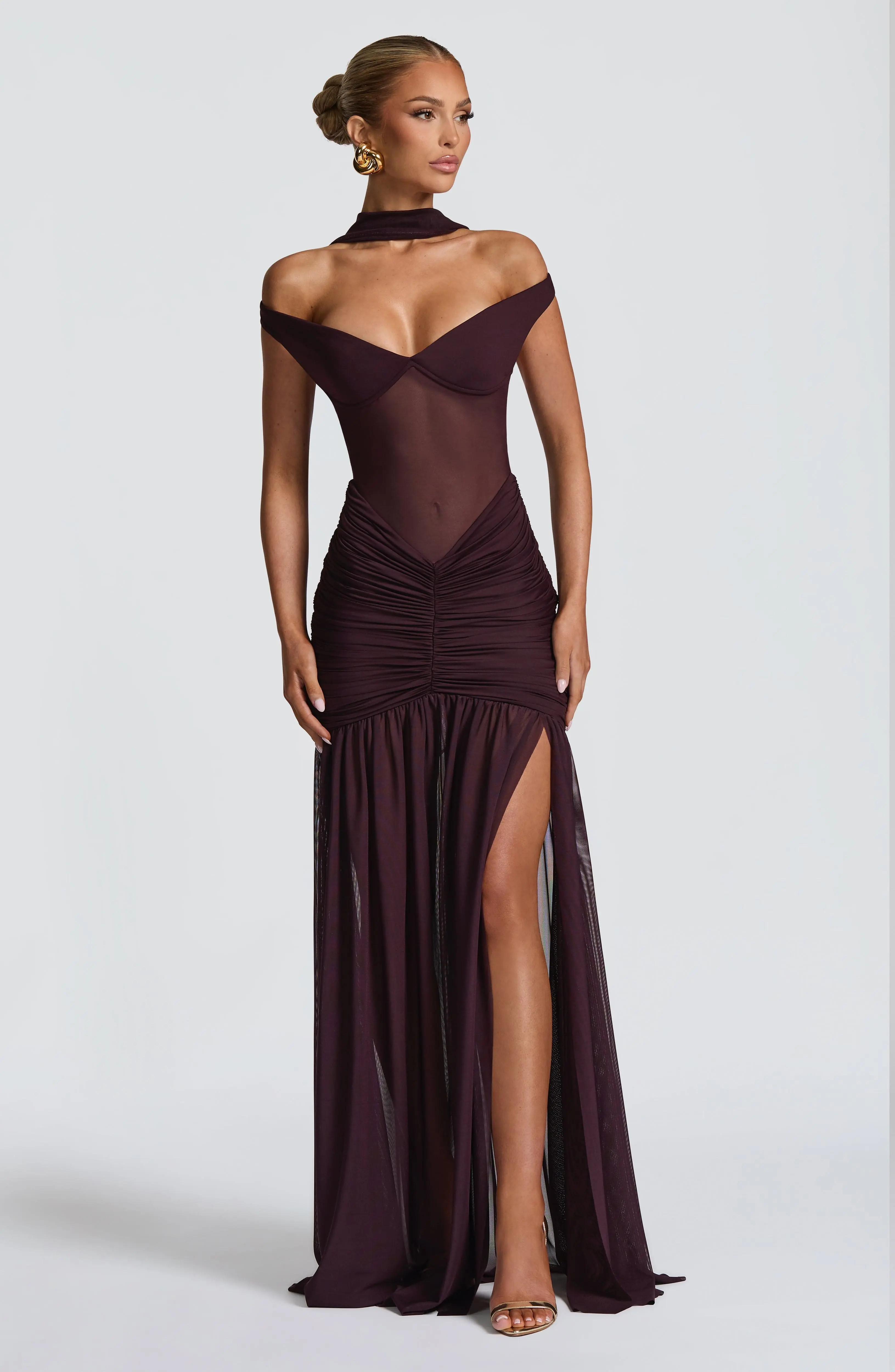 Alaia Maxi Dress - Plum - Image 13