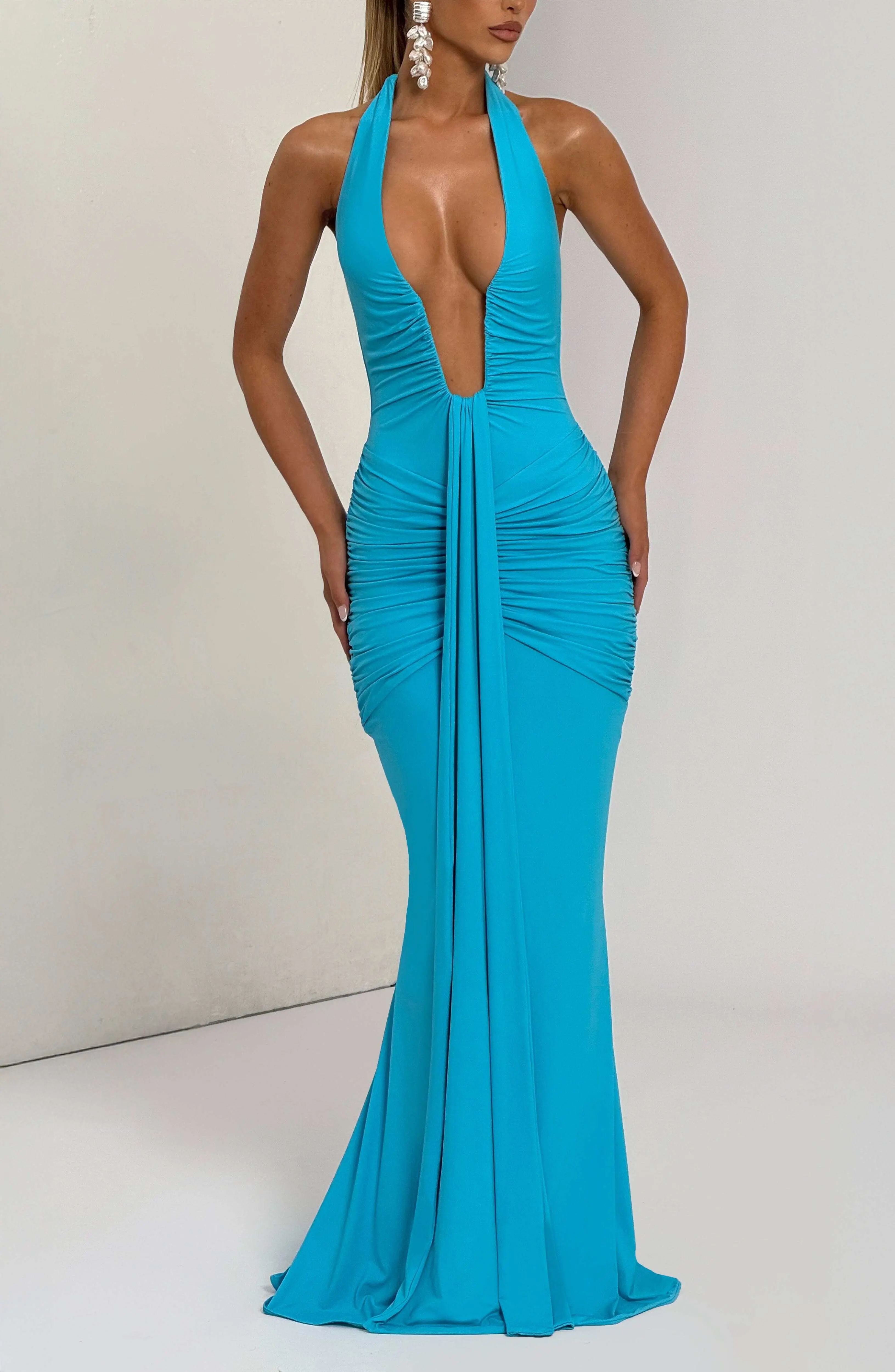 Rosetta Maxi Dress - Aqua - Image 6