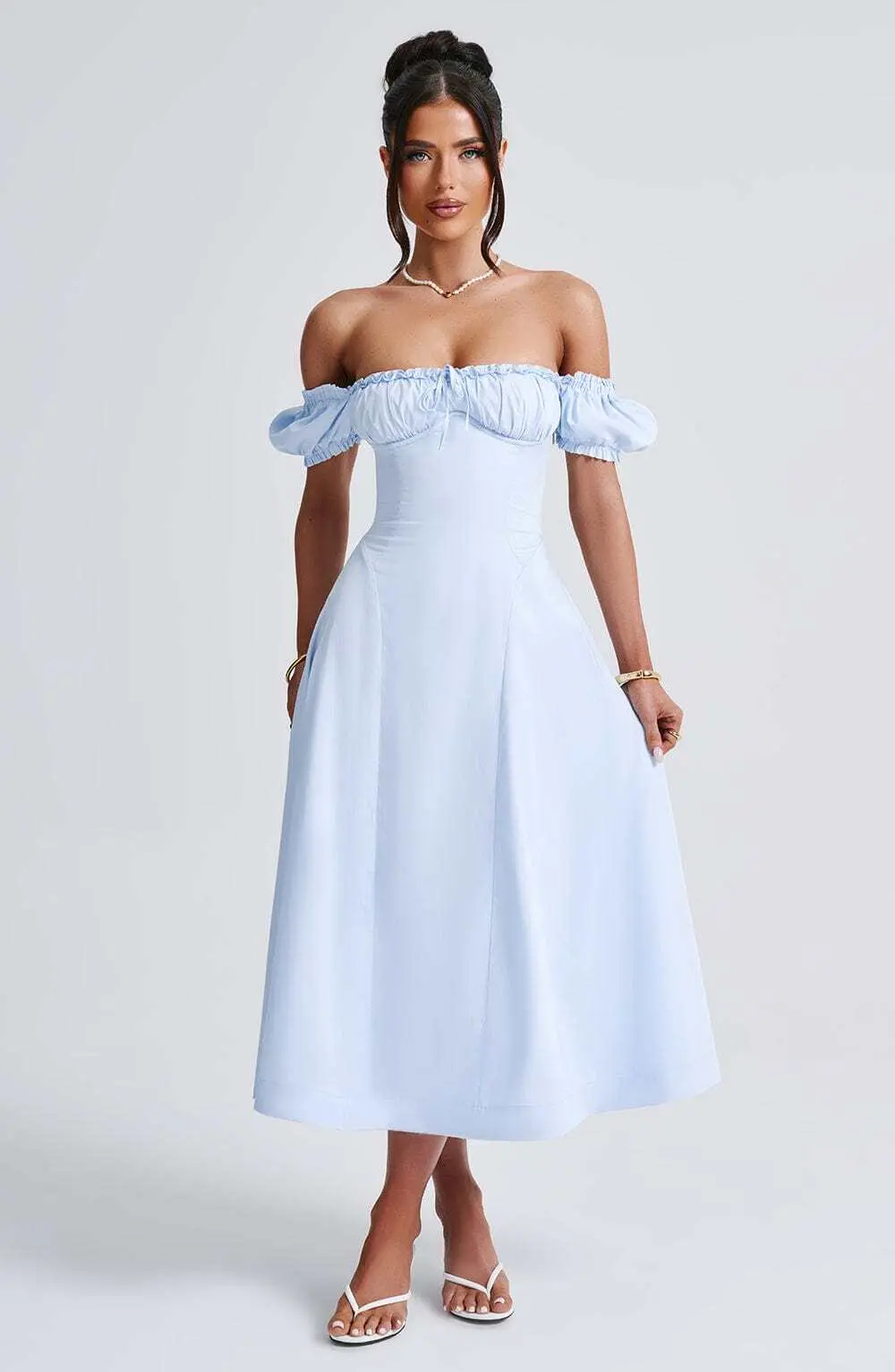 Elora Midi Dress - Blue - Image 7