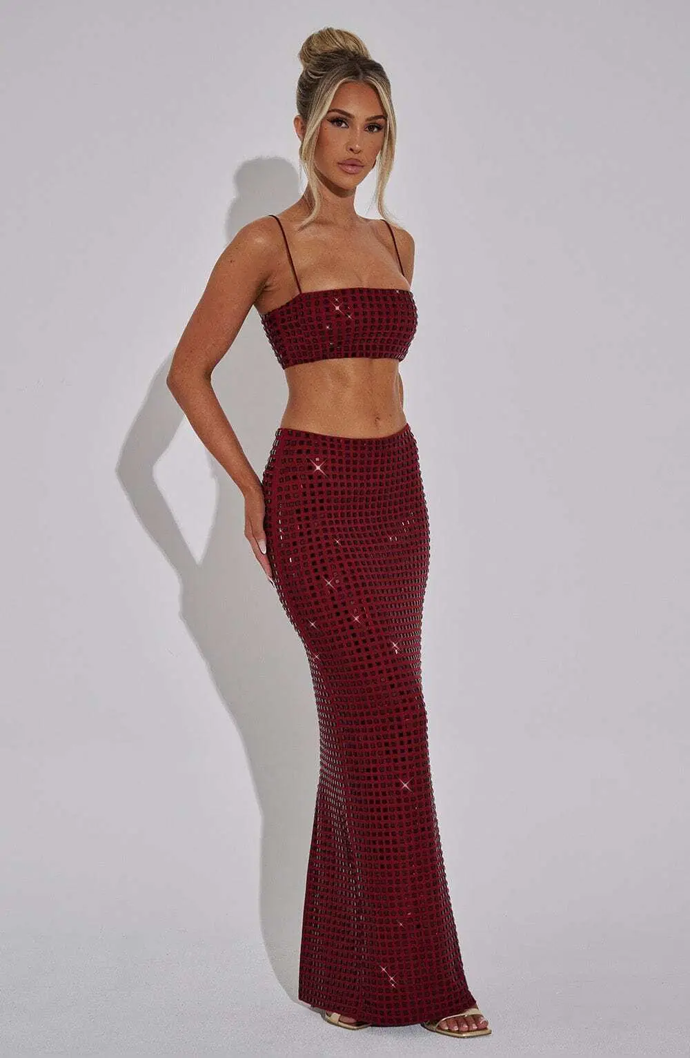 Dimity Maxi Skirt - Wine - Image 3