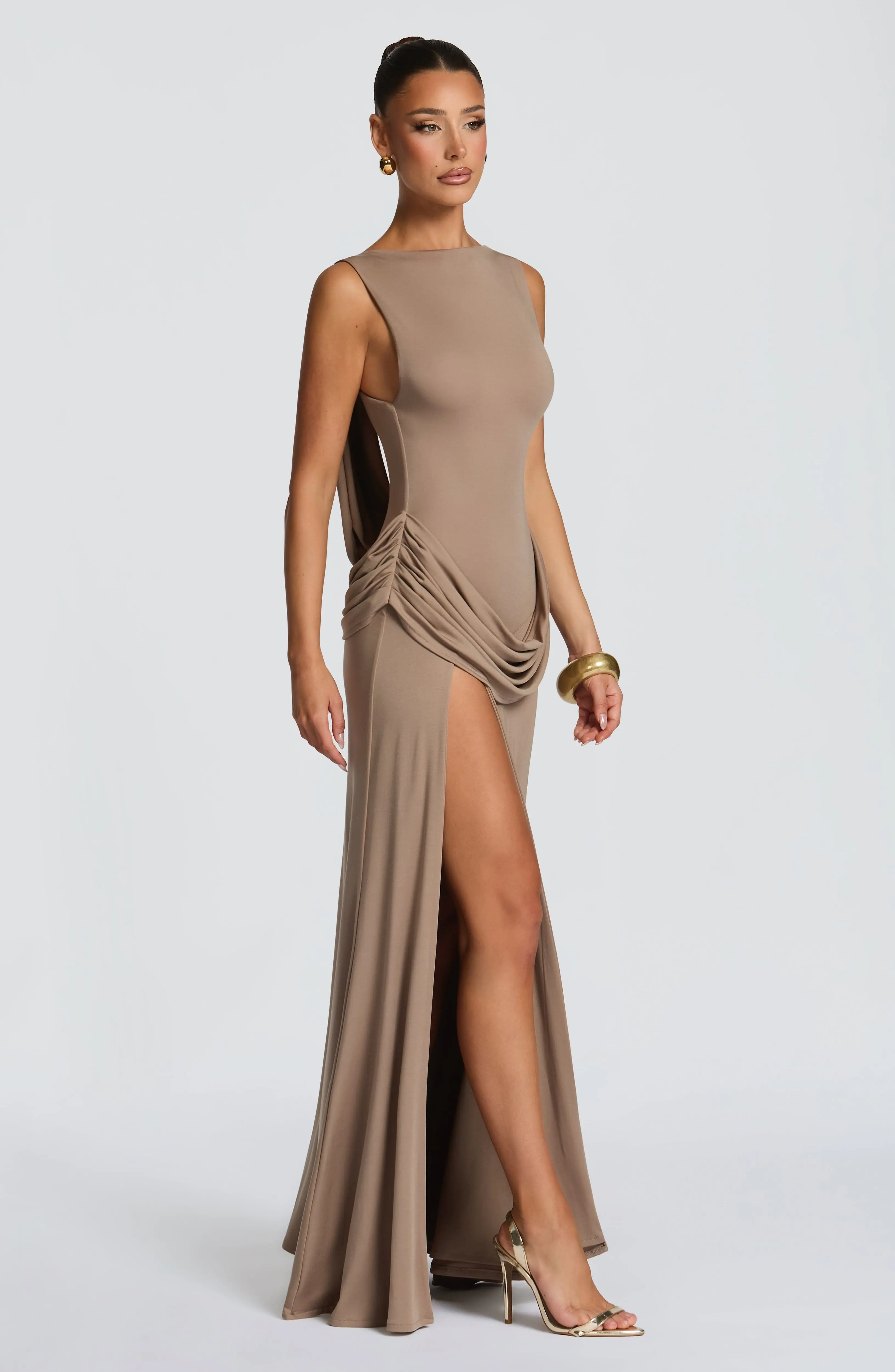 Bruna Maxi Dress - Stone - Image 3