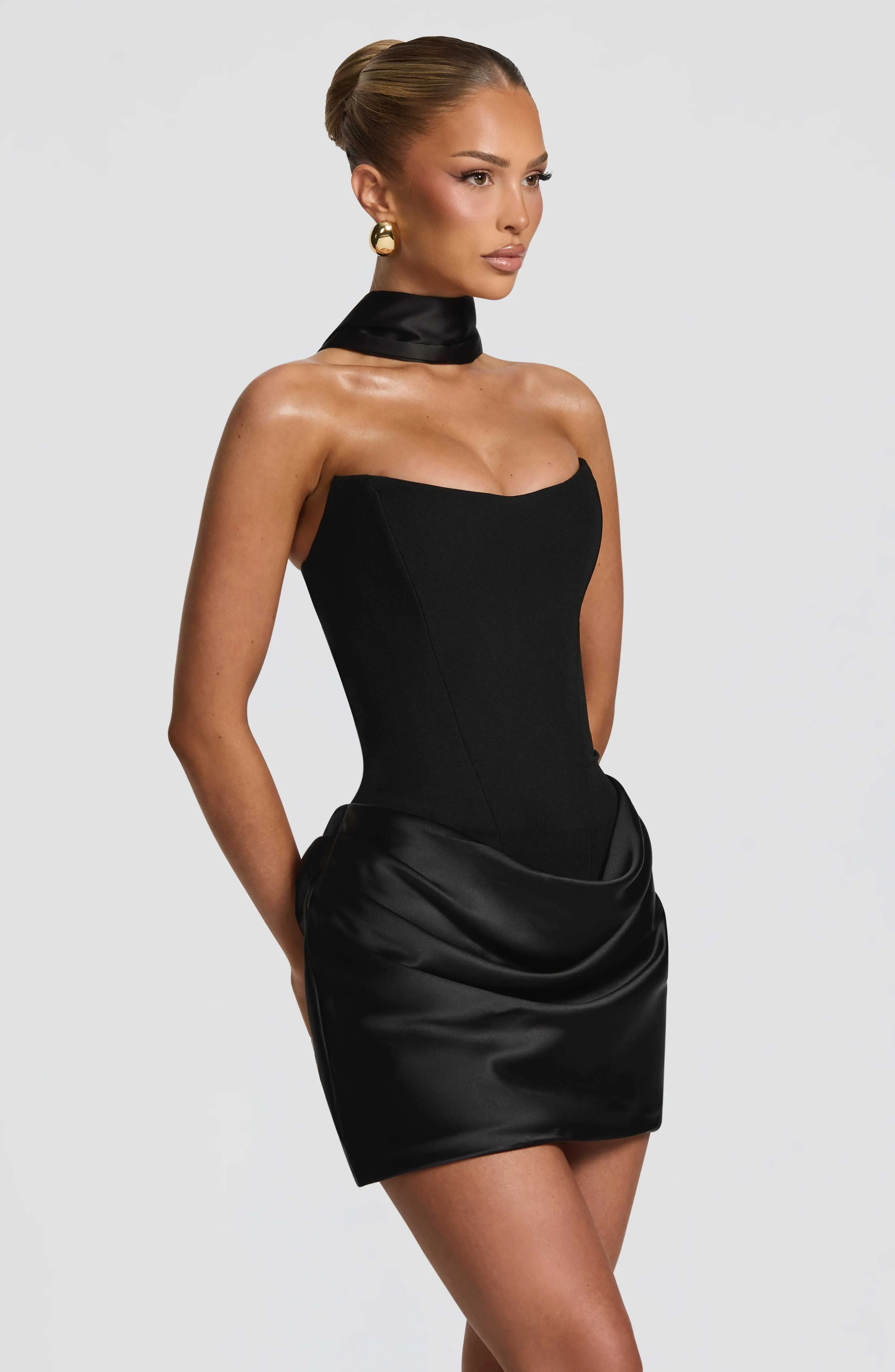 Maggie Mini Dress - Black - Image 3