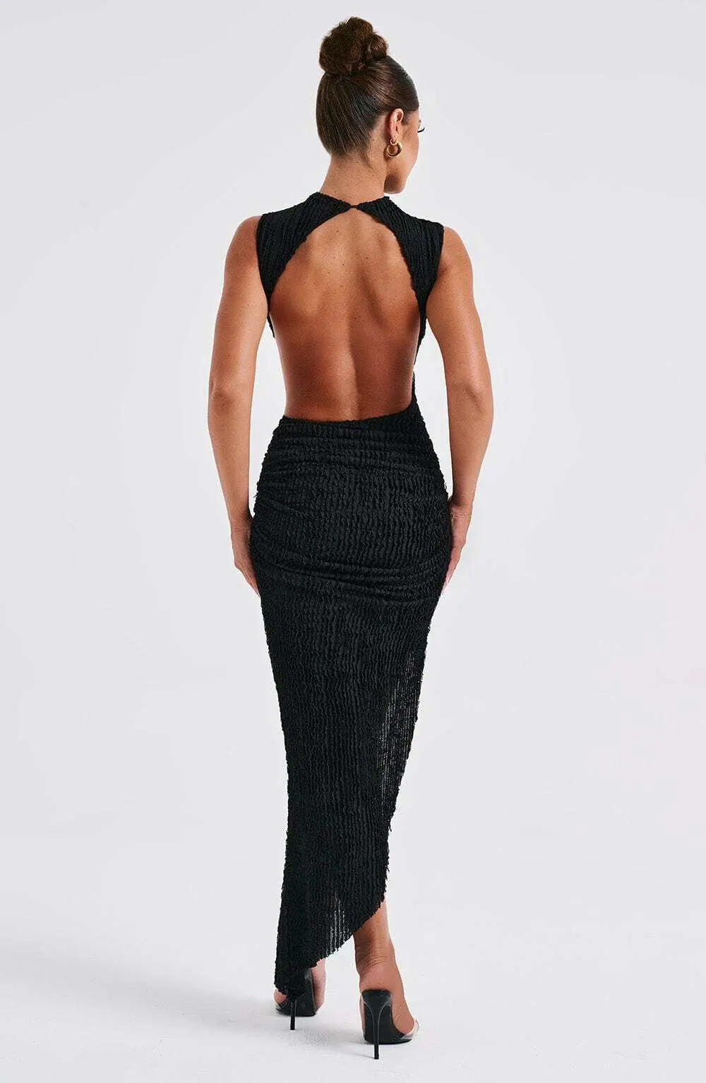 Aphrodite Midi Dress - Black - Image 4