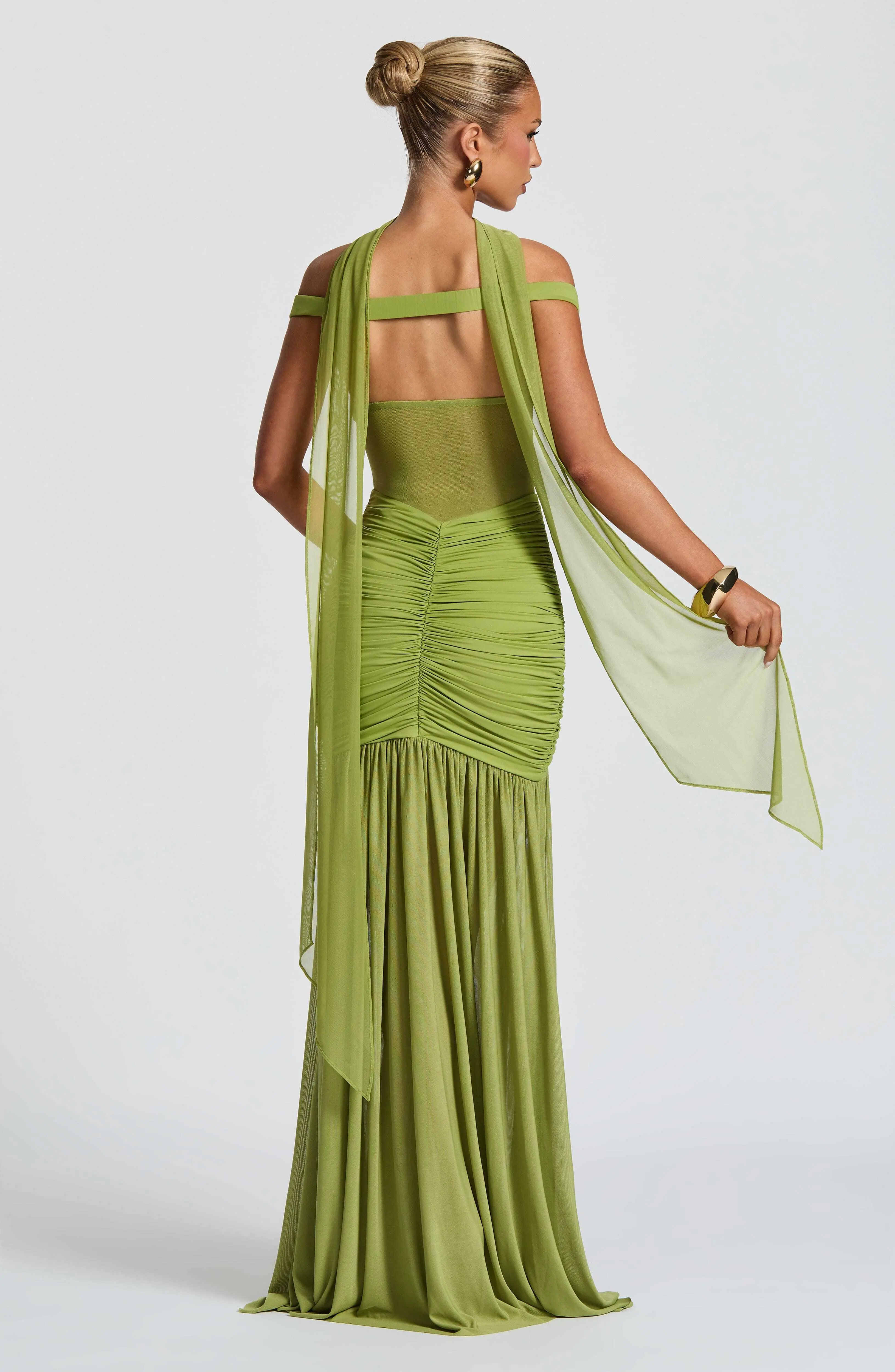 Alaia Maxi Dress - Olive - Image 4