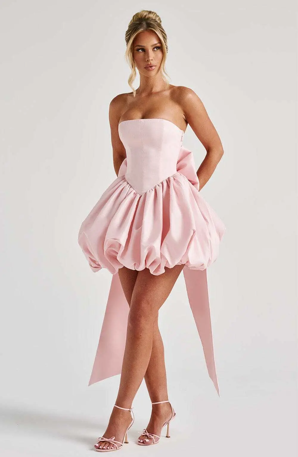 Lotus Mini Dress - Blush - Image 6