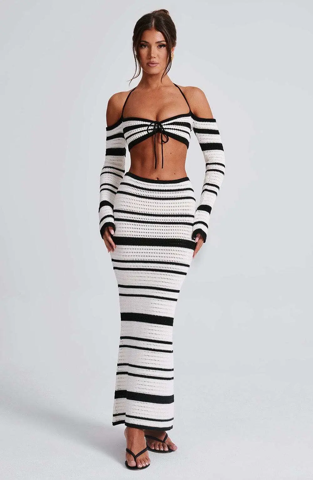 Georgia Maxi Skirt - Black/White - Image 10