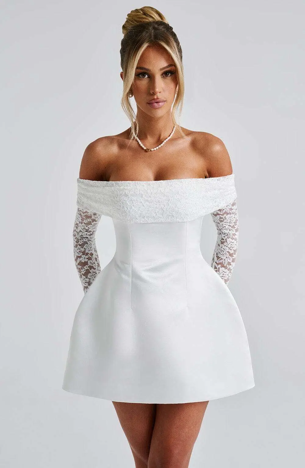 Georgianna Mini Dress - Ivory - Image 8