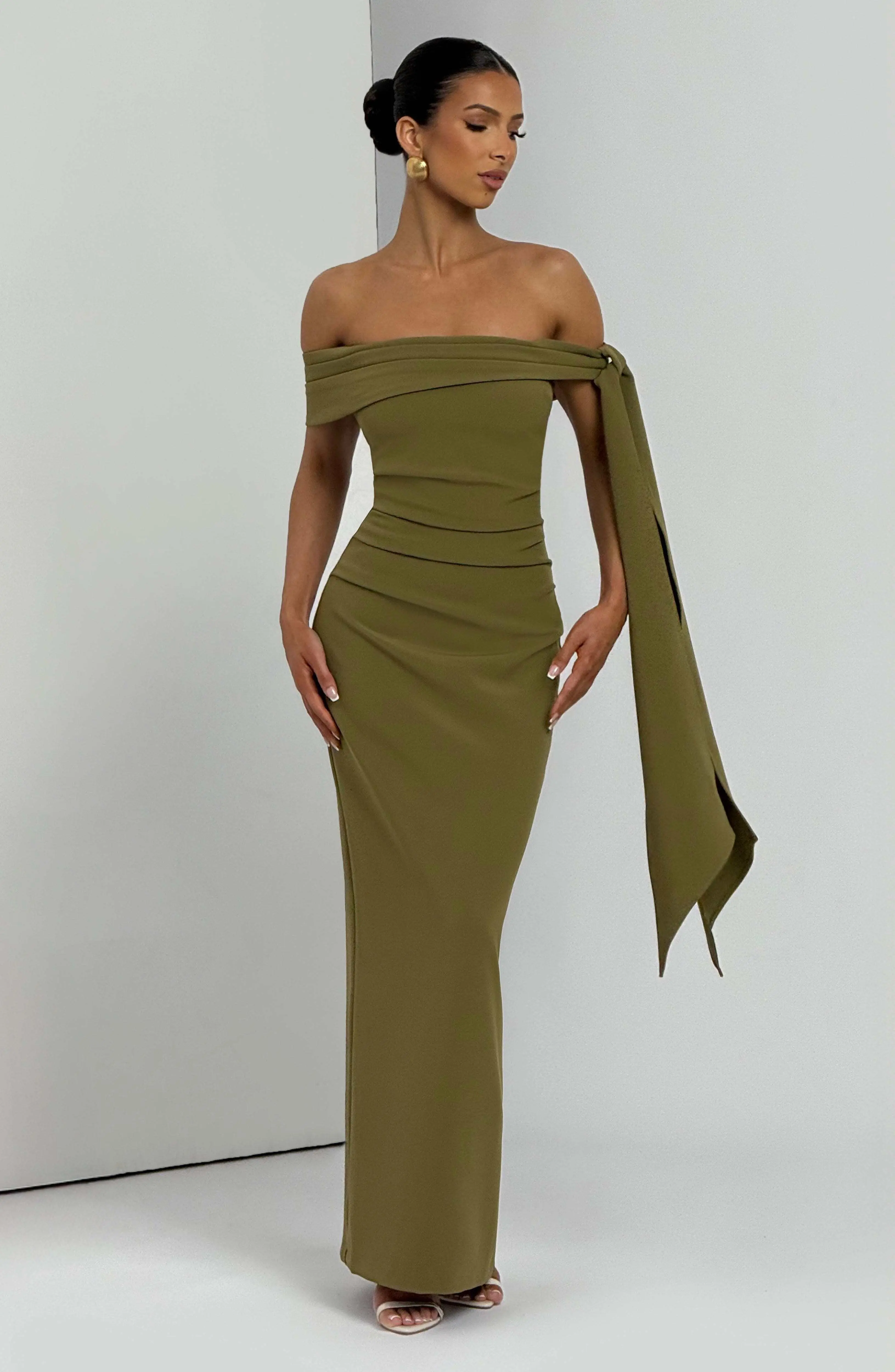 Addie Maxi Dress - Deep Olive - Image 6