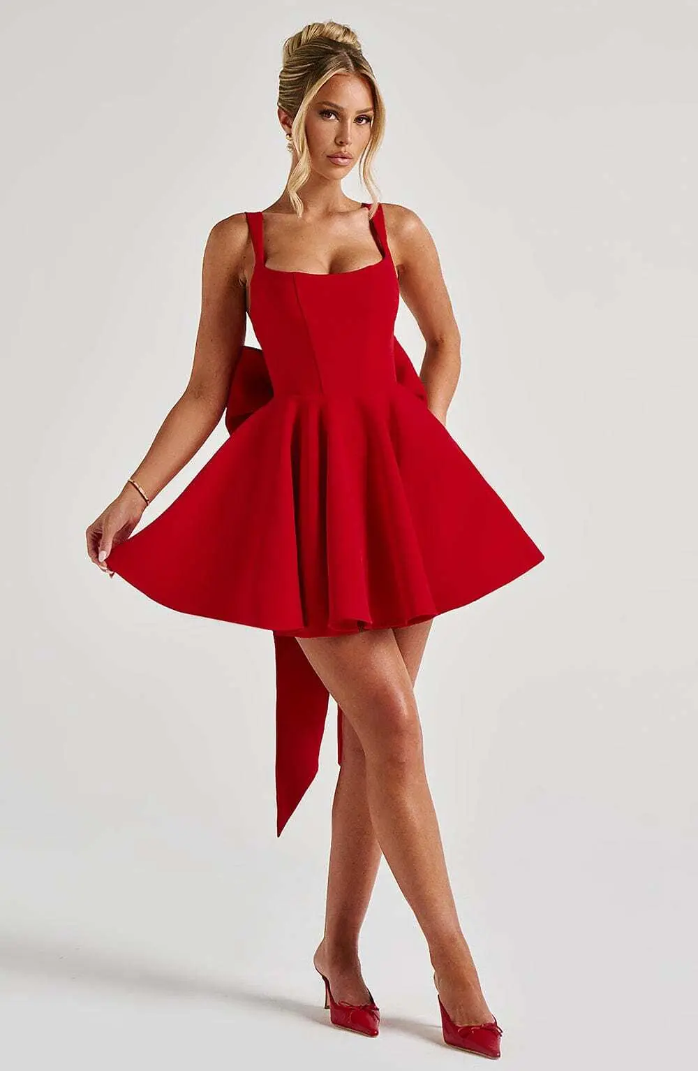 Rue Mini Dress - Red - Image 9