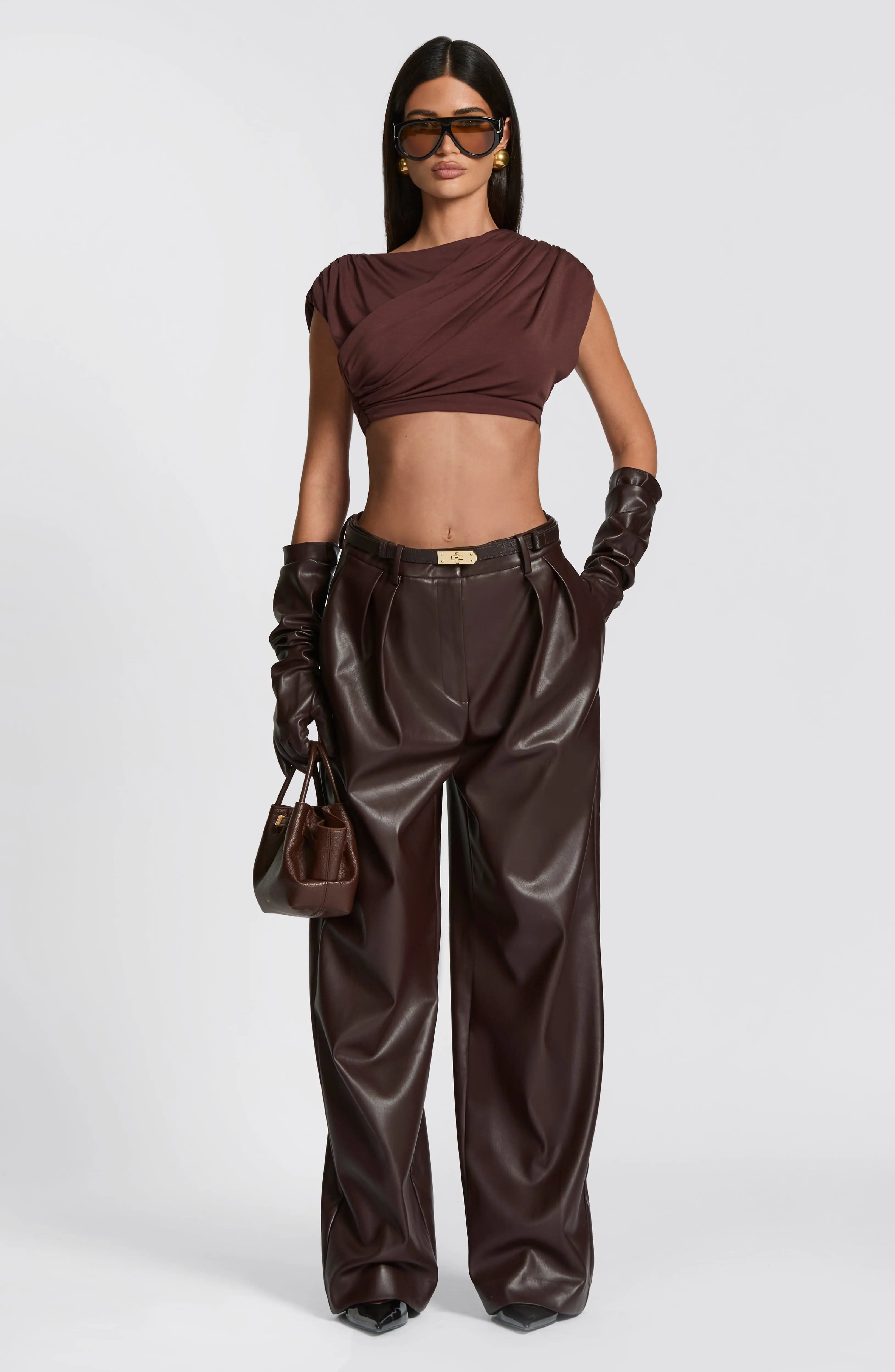 Frankie Gloves - Plum Brown - Image 4