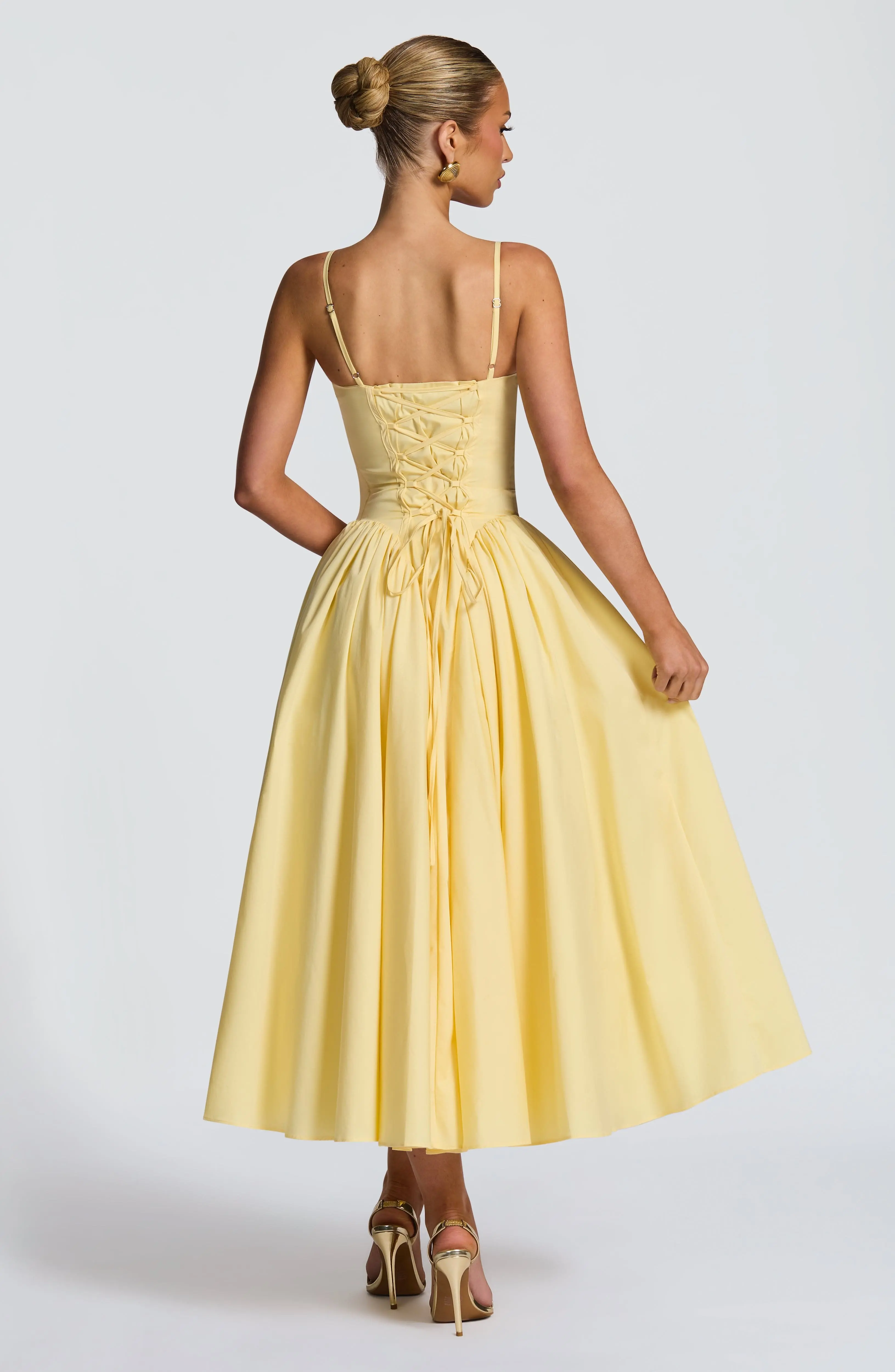 Emerson Midi Dress - Lemon - Image 2