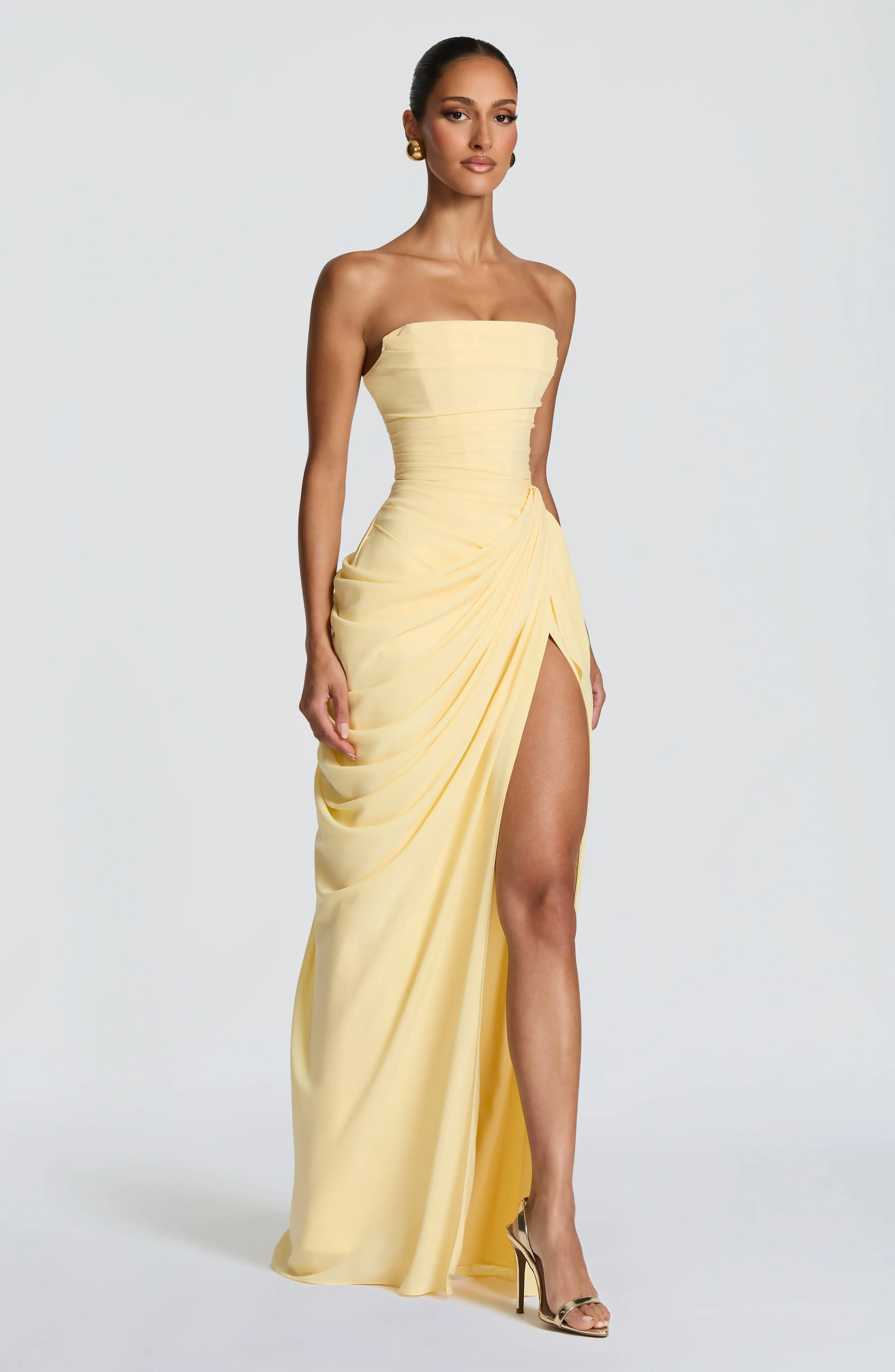 Cyra Maxi Dress - Lemon - Image 3