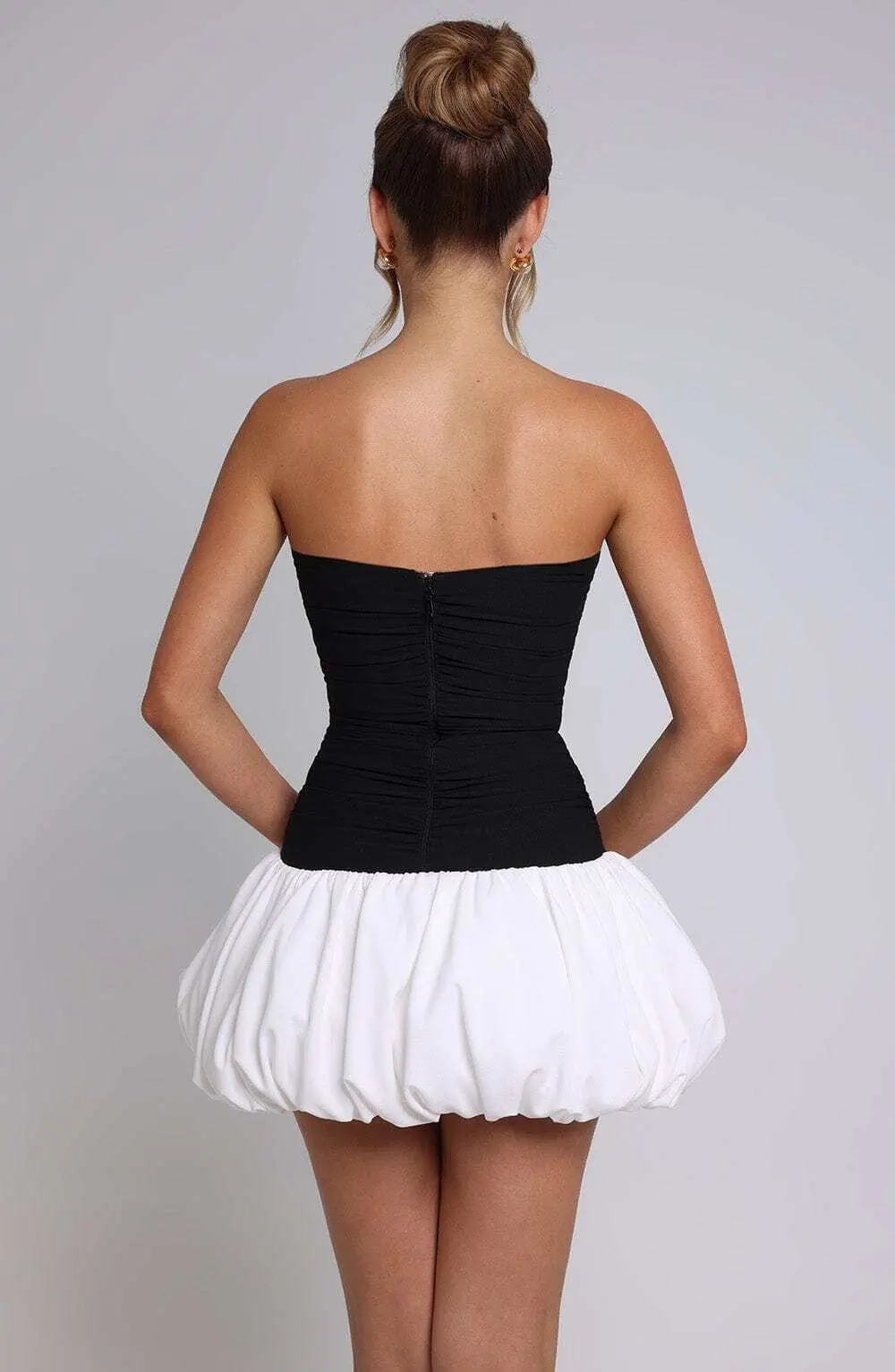 Gemma Mini Dress - Black/White - Image 3