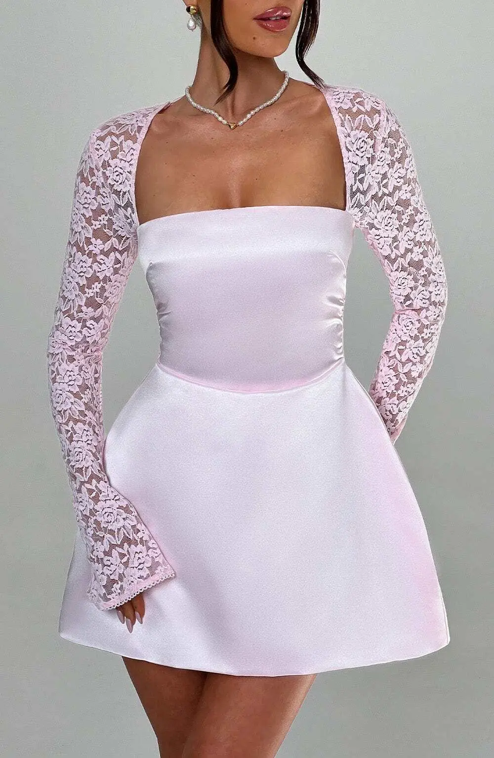 Sadie Mini Dress - Blush - Image 8