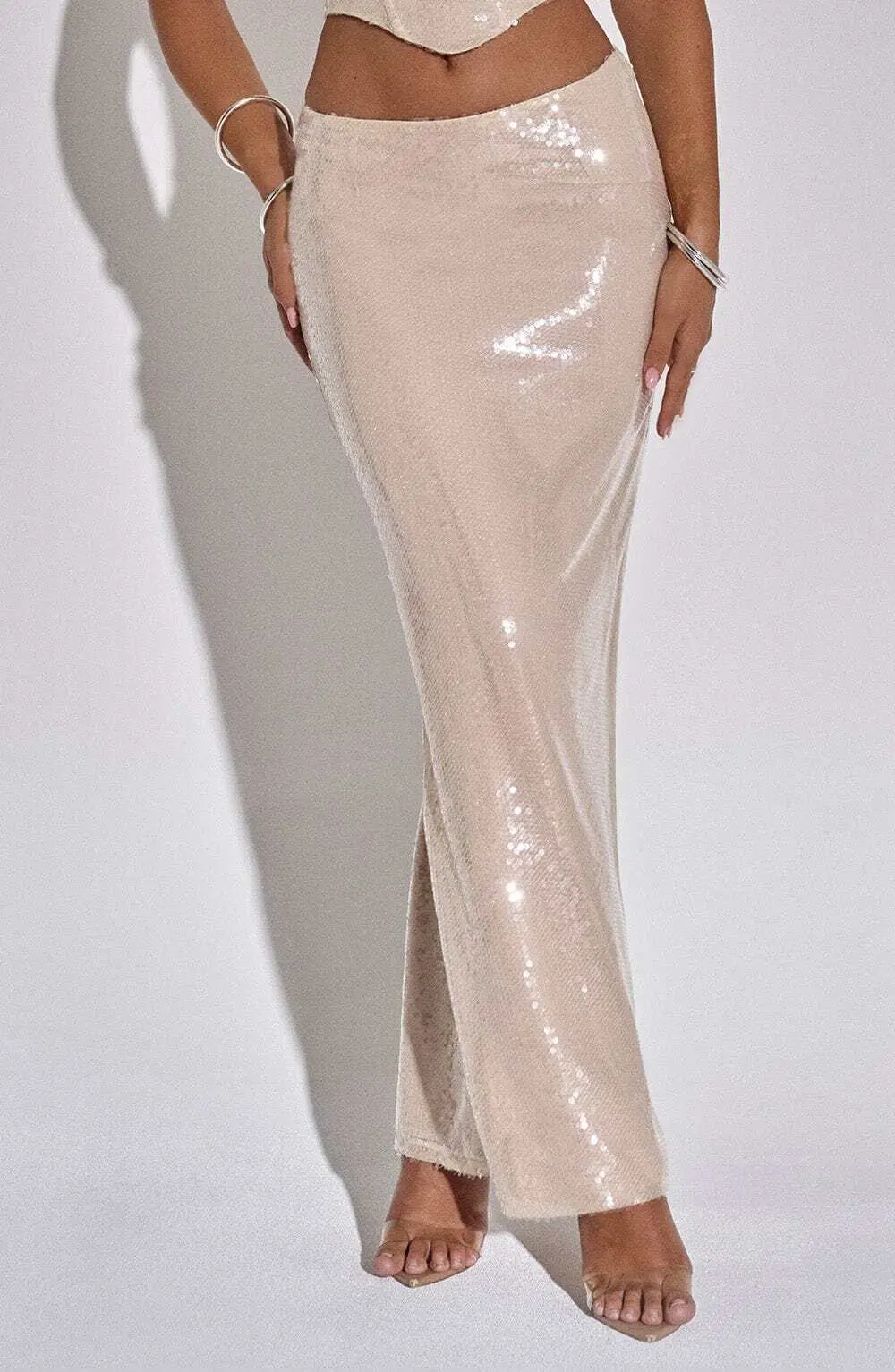 Larisa Maxi Skirt - Nude - Image 12