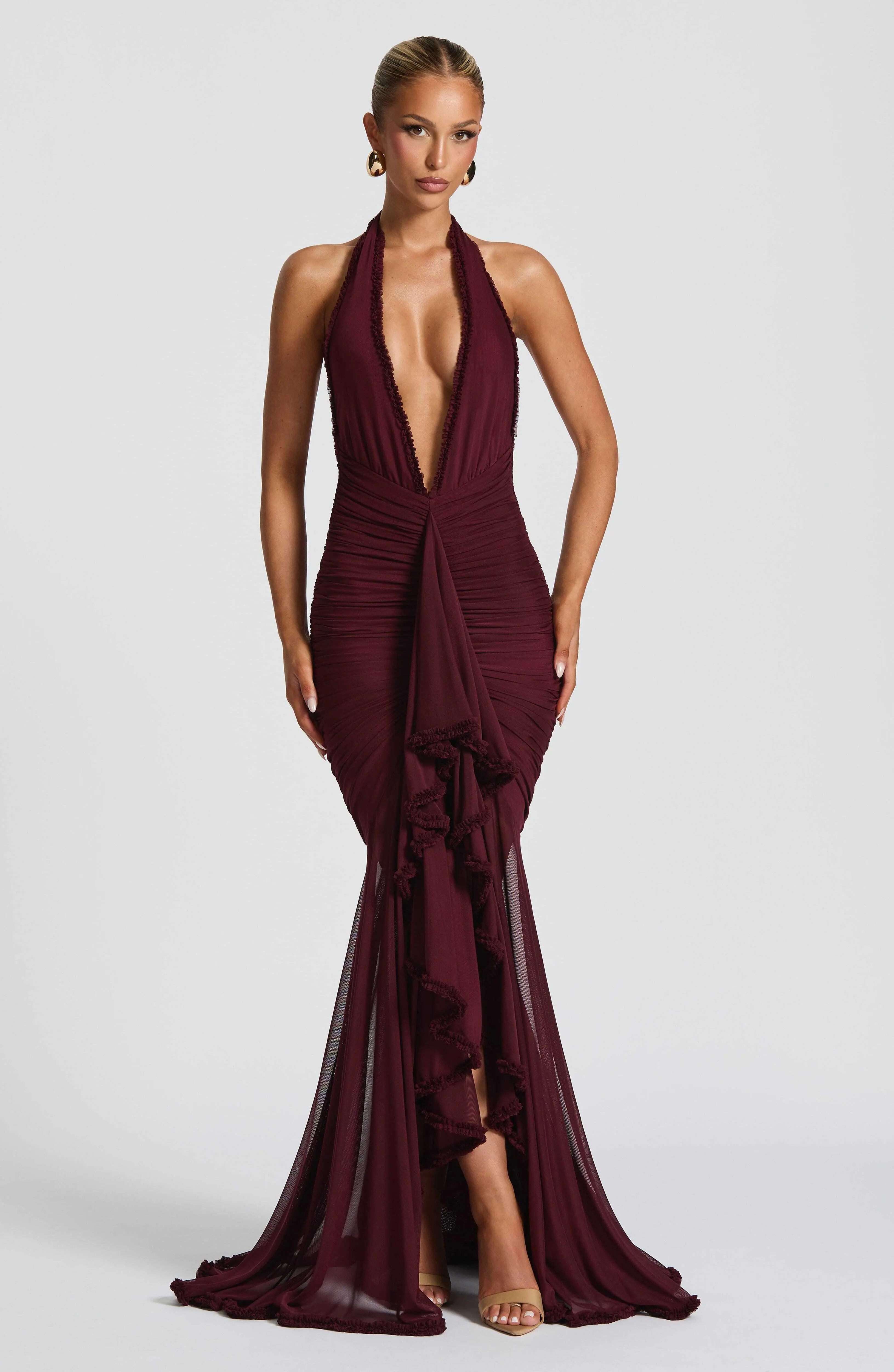 Janessa Maxi Dress - Cherry Lacquer - Image 6