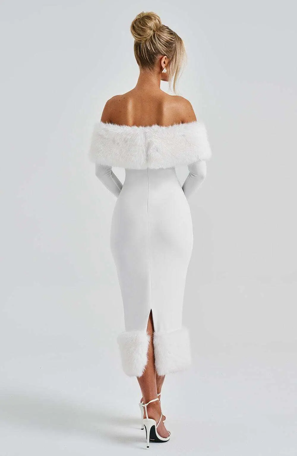 Vittoria Midi Dress - Ivory - Image 10