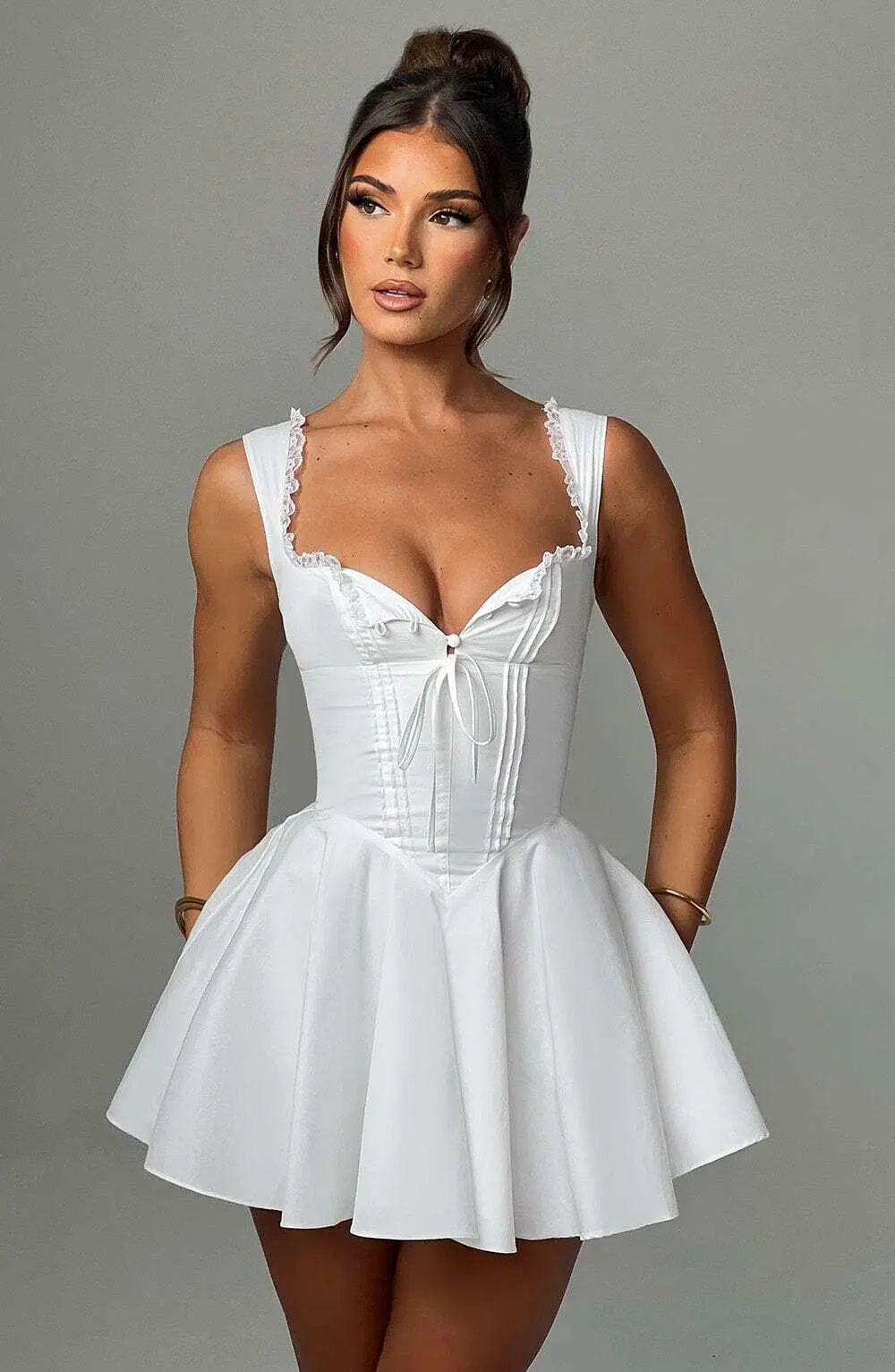 Antonella Mini Dress - Ivory - Image 9