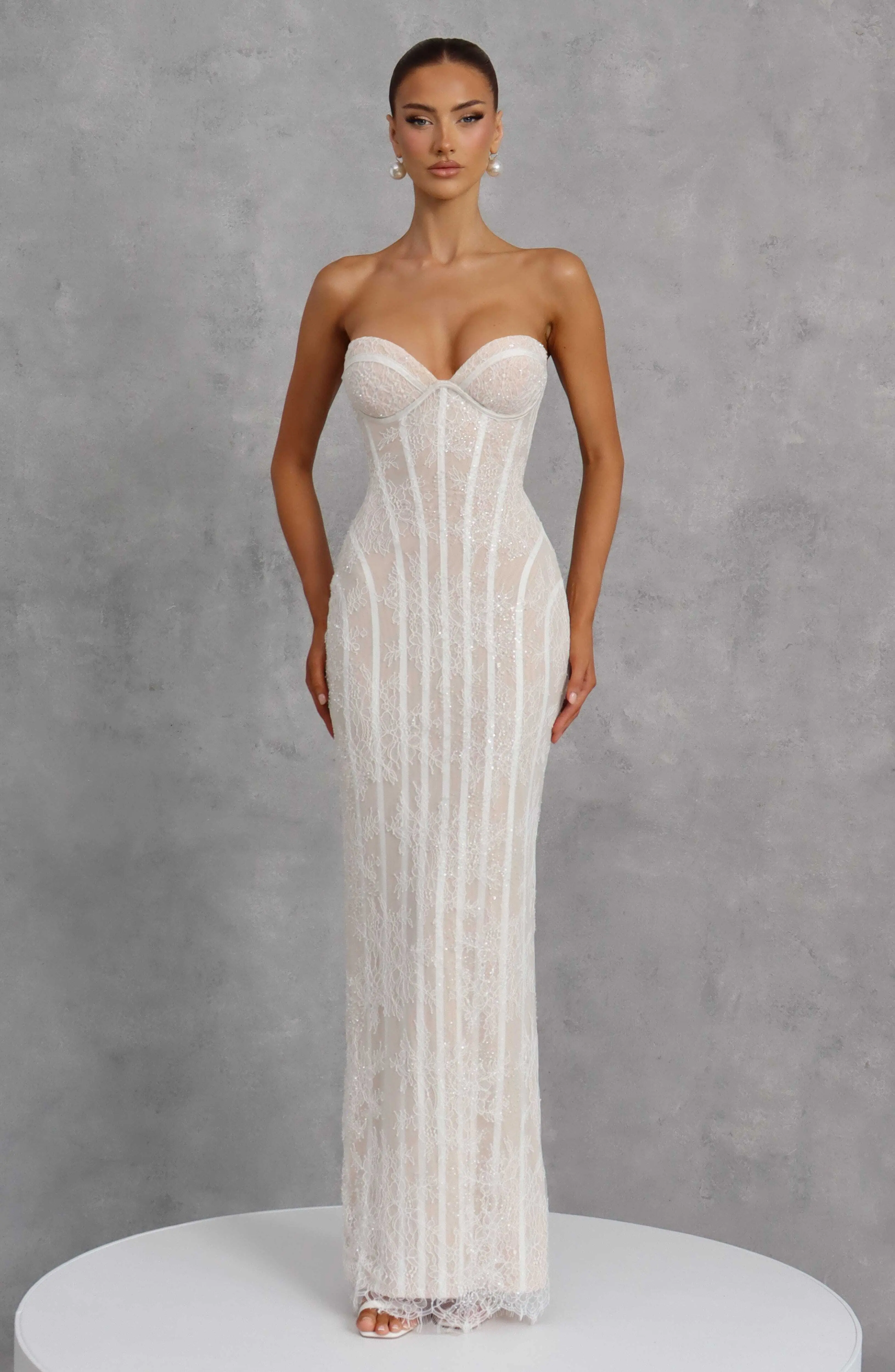 Sian Maxi Dress - Ivory Embellishment - Image 10