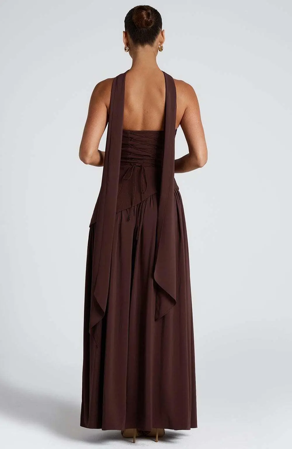 Maliyah Maxi Dress - Plum Brown - Image 4