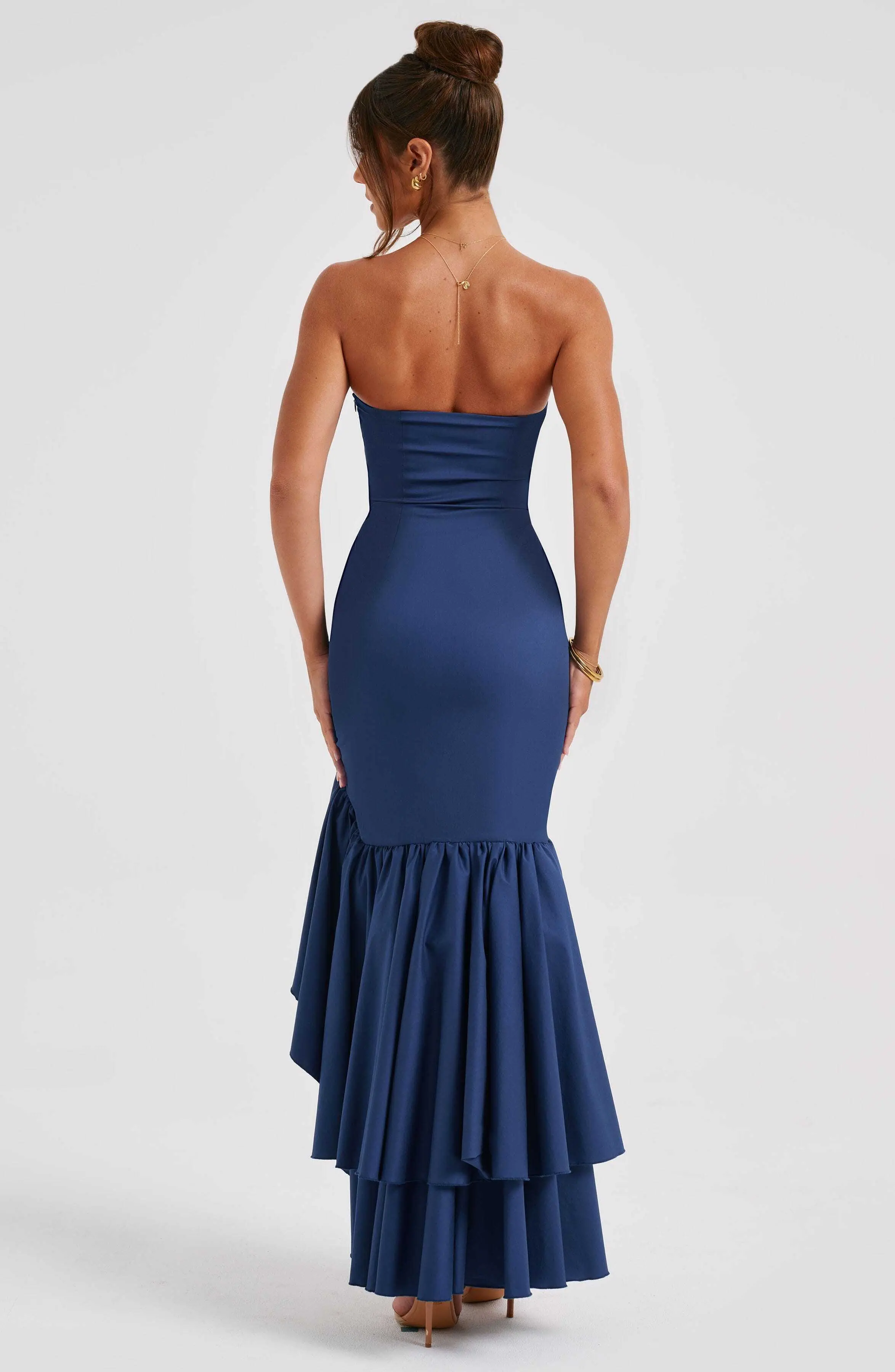 Angelina Maxi Dress - Navy - Image 4