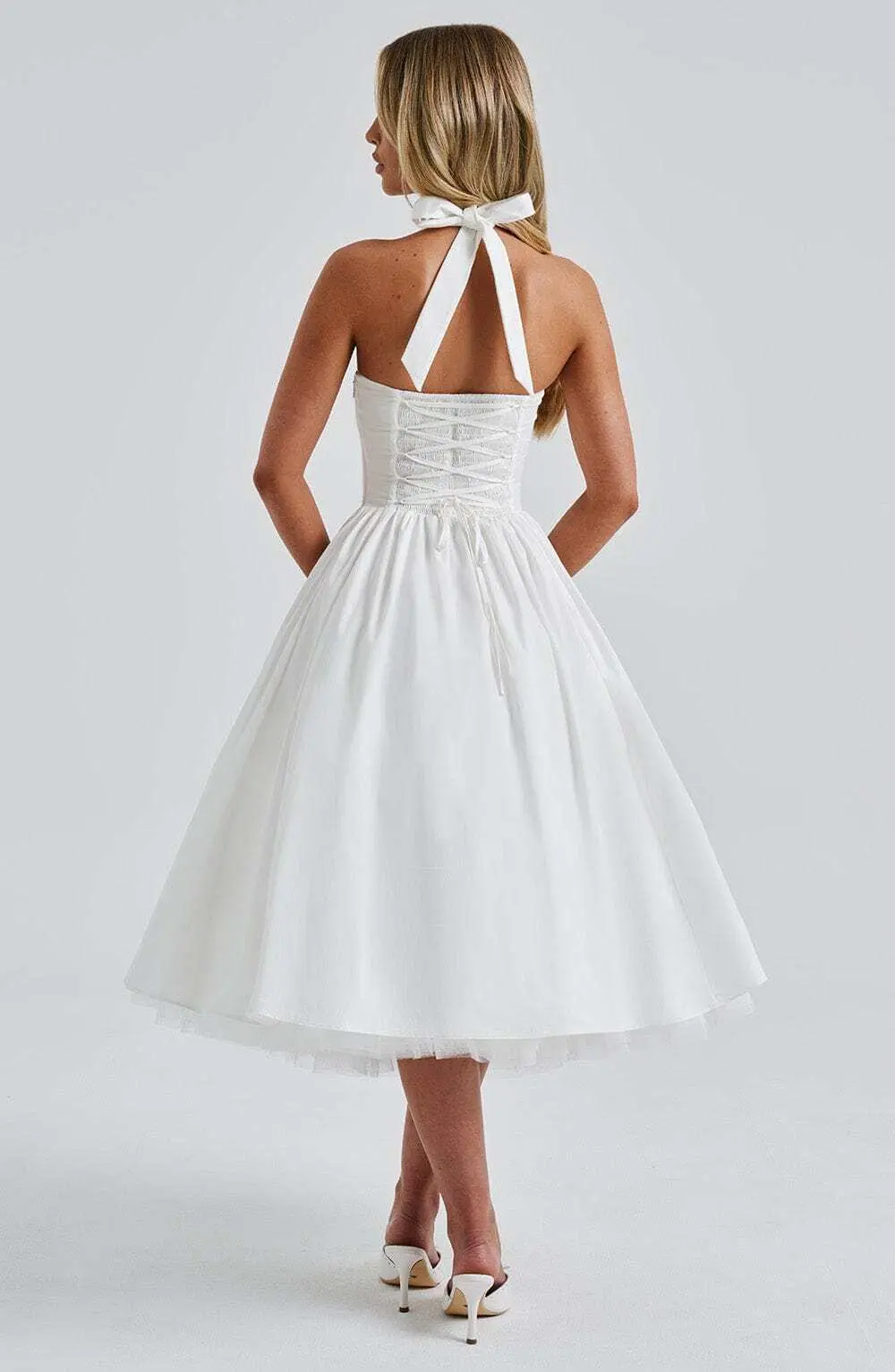 Cressida Midi Dress - Ivory - Image 11