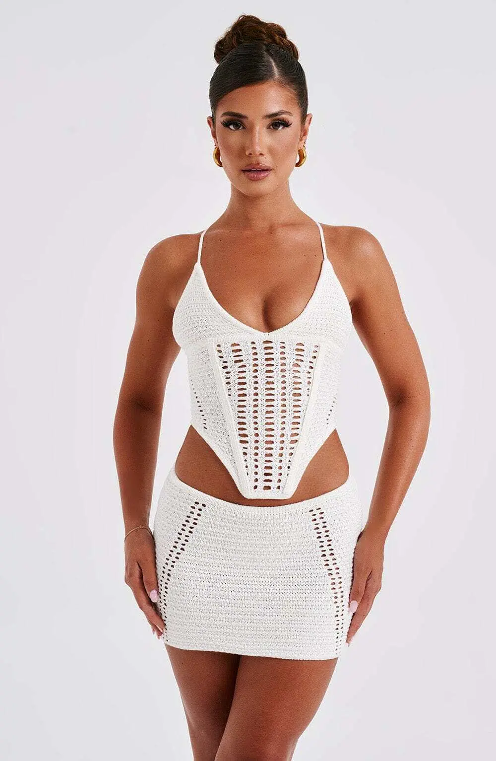 Selma Mini Skirt - White - Image 4
