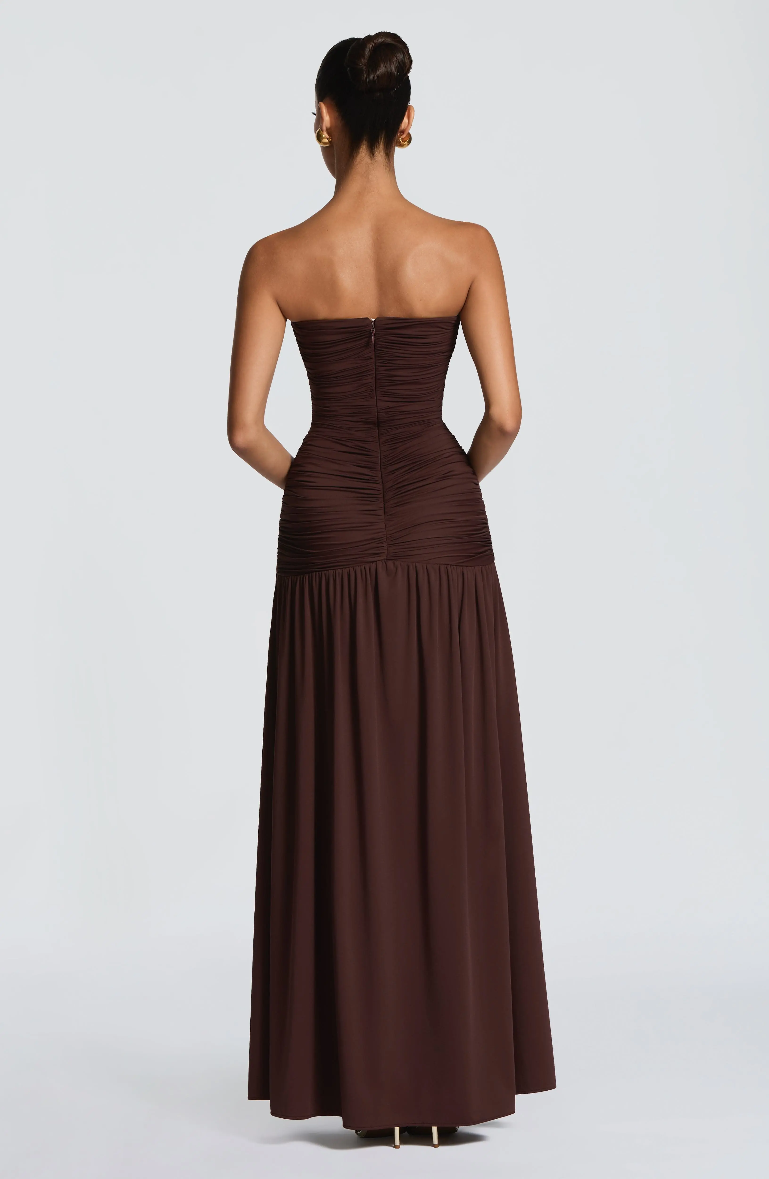 Junia Maxi Dress - Plum Brown - Image 4