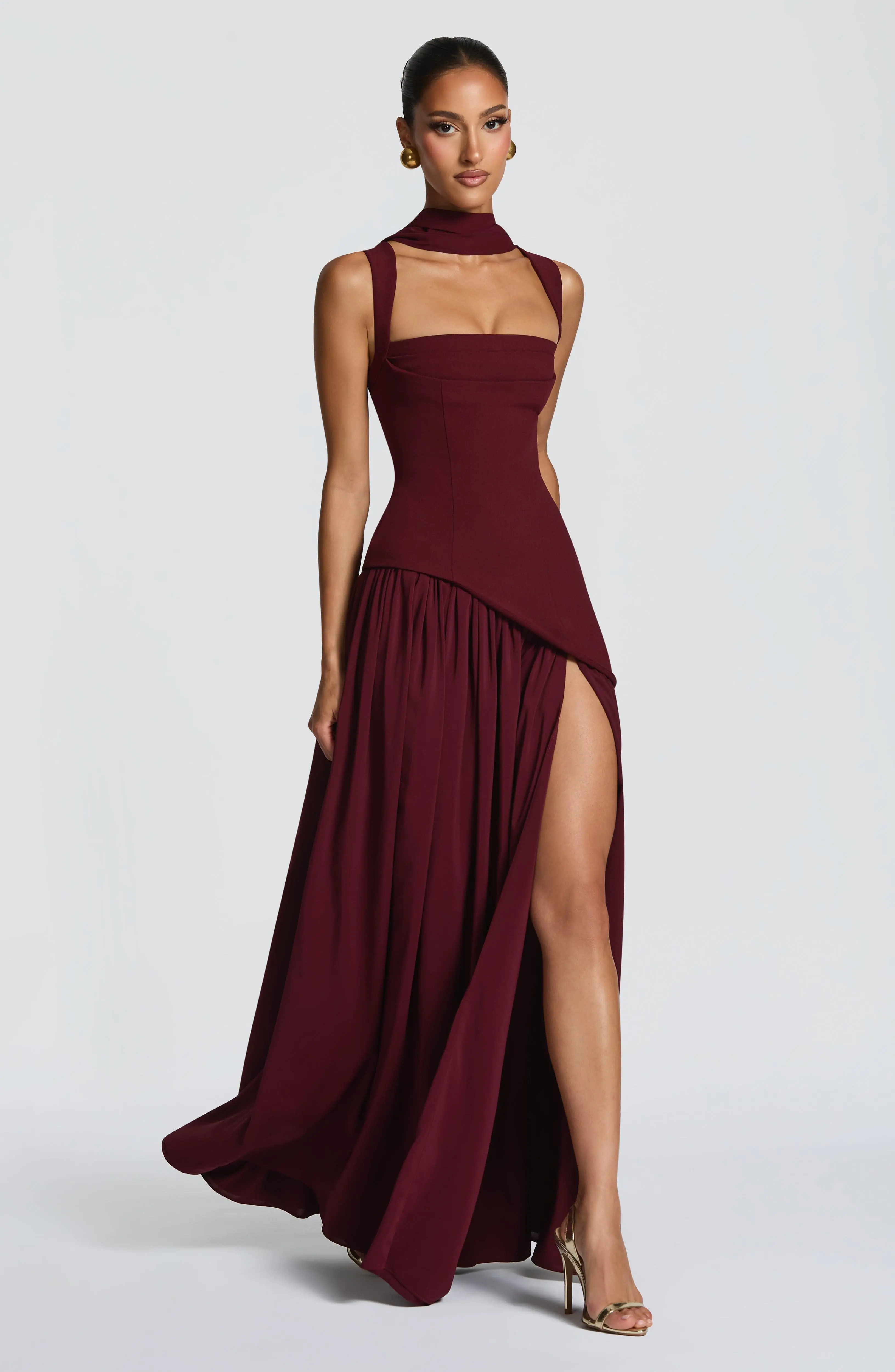 Tullulah Maxi Dress - Cherry Lacquer - Image 7