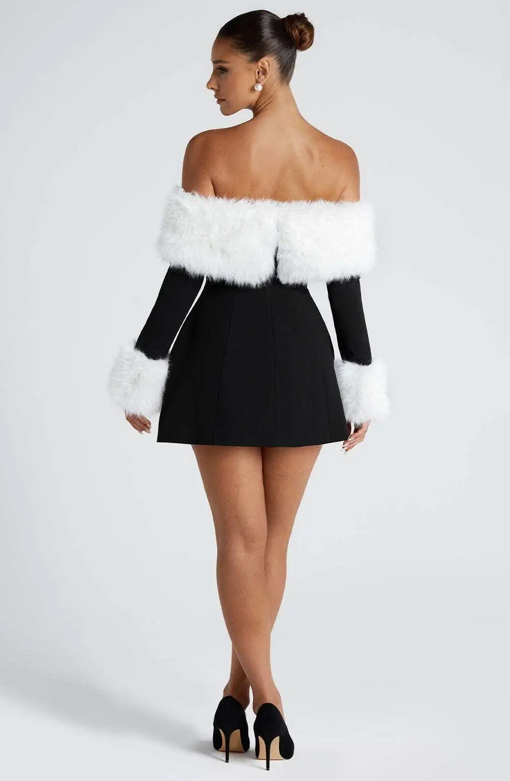 Villanelle Mini Dress - Black/White - Image 7