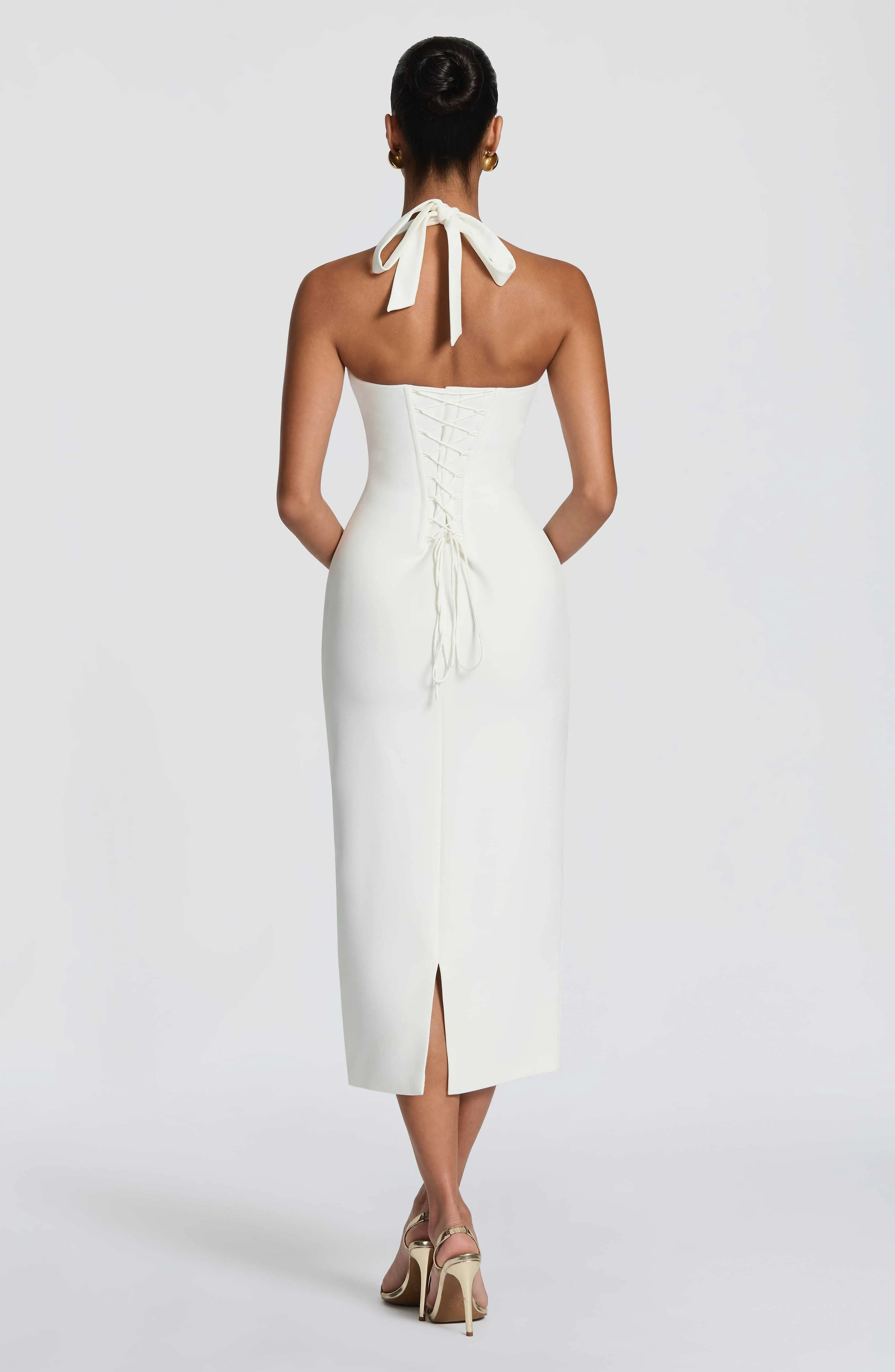 Cassia Midi Dress - Ivory - Image 3