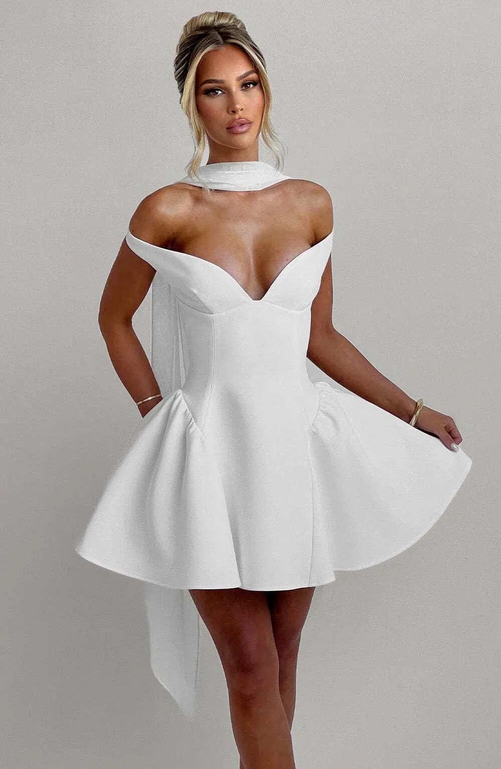 Marla Mini Dress - Ivory - Image 20