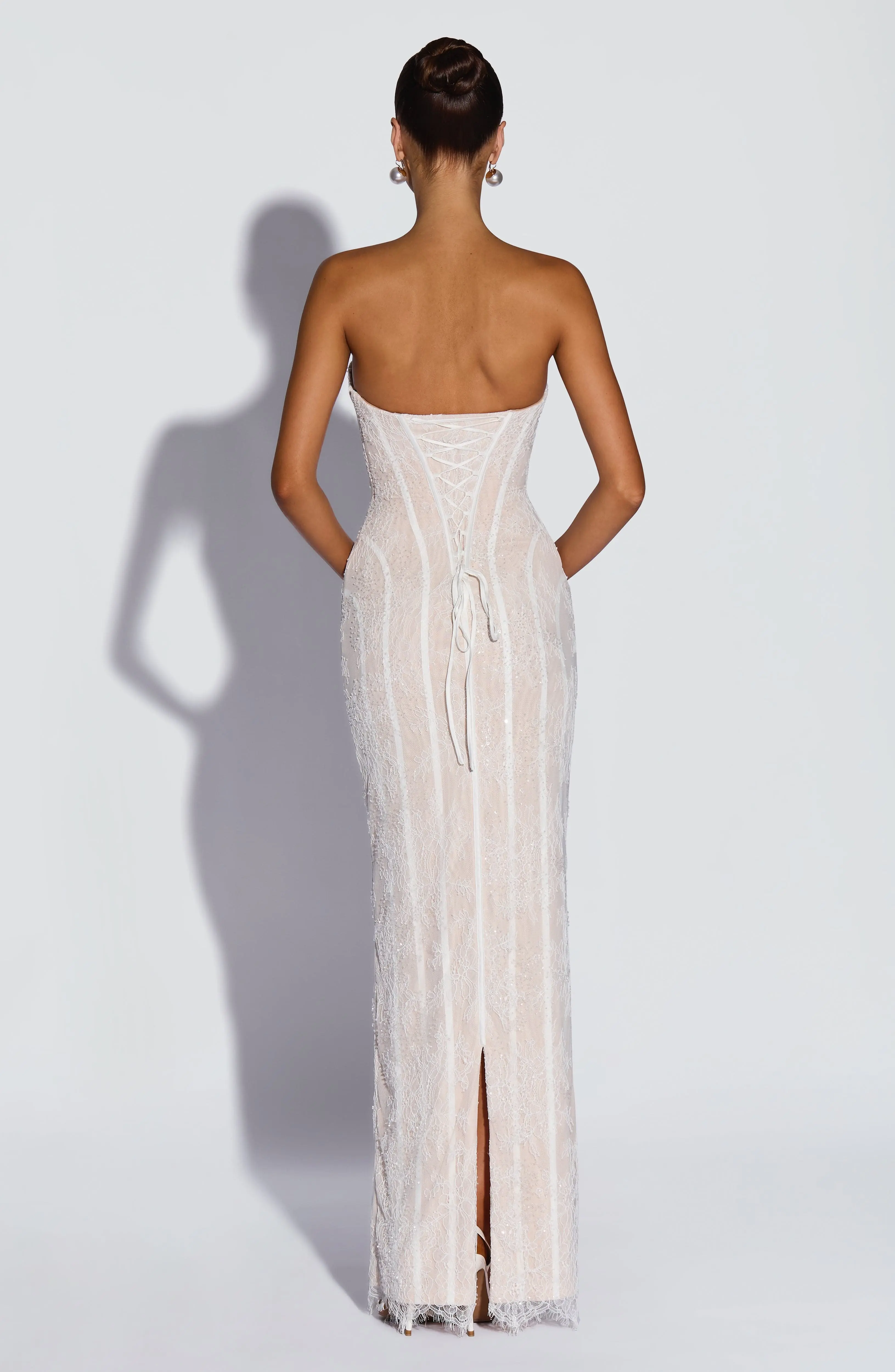 Sian Maxi Dress - Ivory Embellishment - Image 3