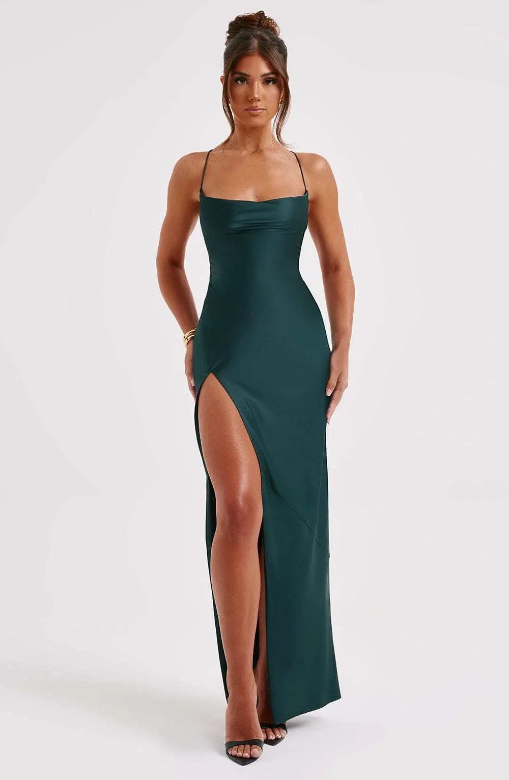 Misha Maxi Dress - Emerald - Image 3