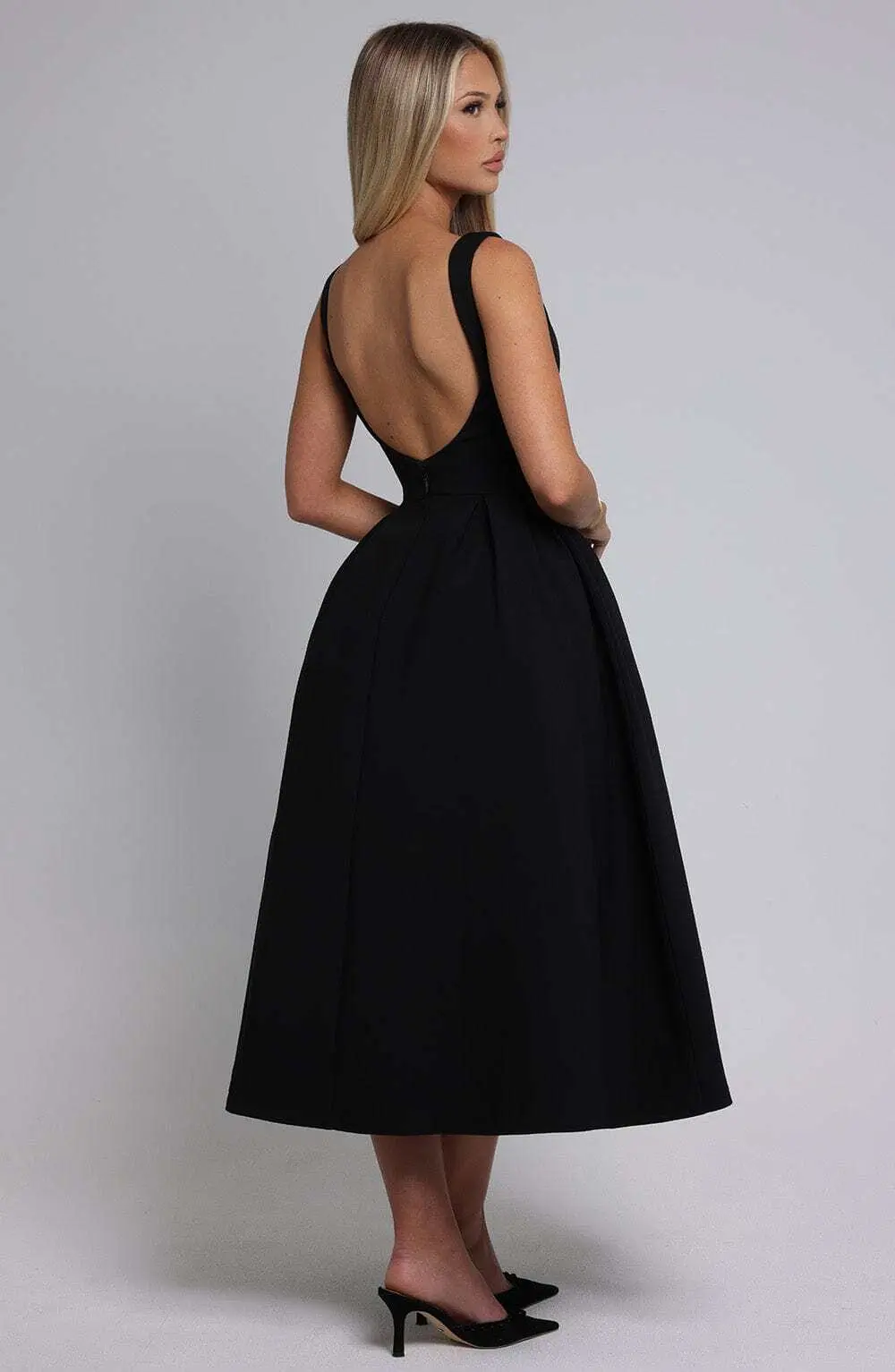 Clarabella Midi Dress - Black - Image 8
