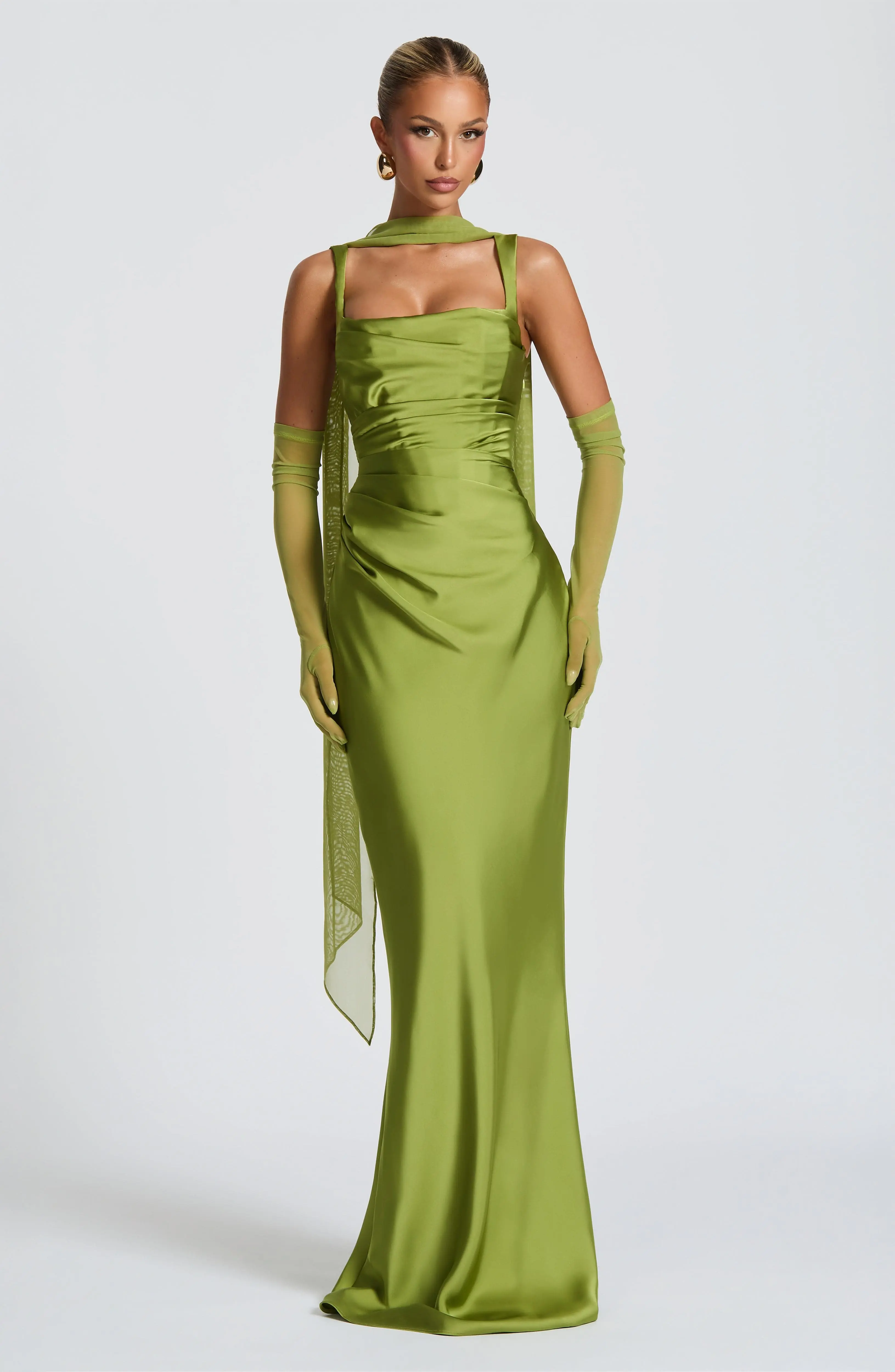 Calanthe Maxi Dress - Olive - Image 2