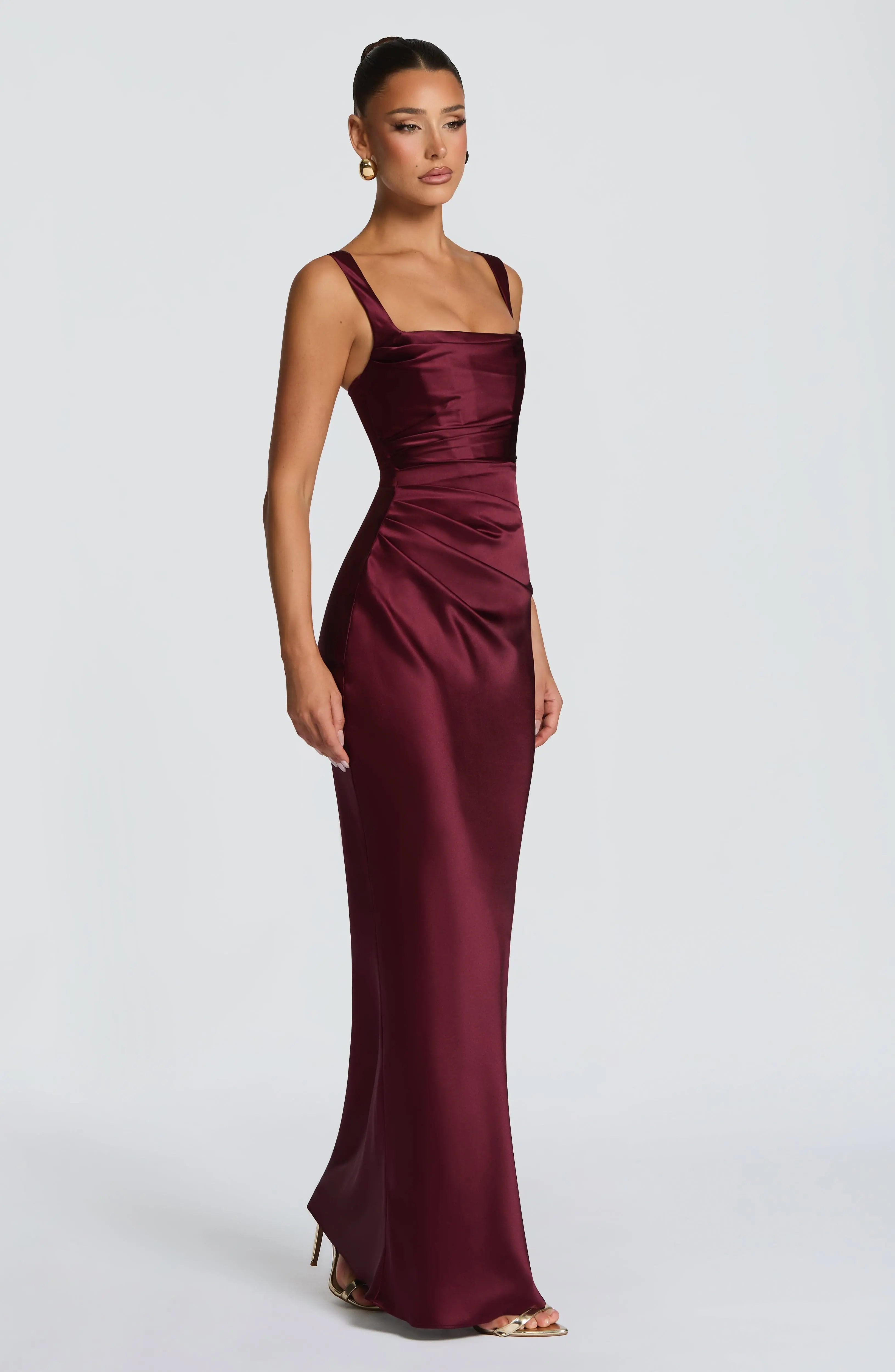 Calanthe Maxi Dress - Cherry Lacquer - Image 3